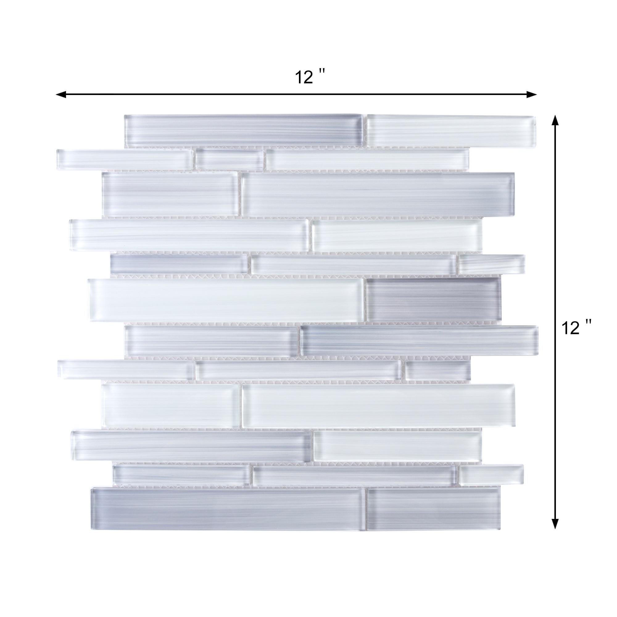 Premium Hand Painted Glass Linear Mosaic Tile
