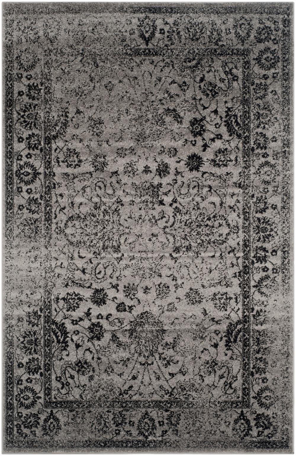 Adirondack ADR109 Machine Made Indoor Area Rug - Grey/Black - 6'x9' - Safavieh