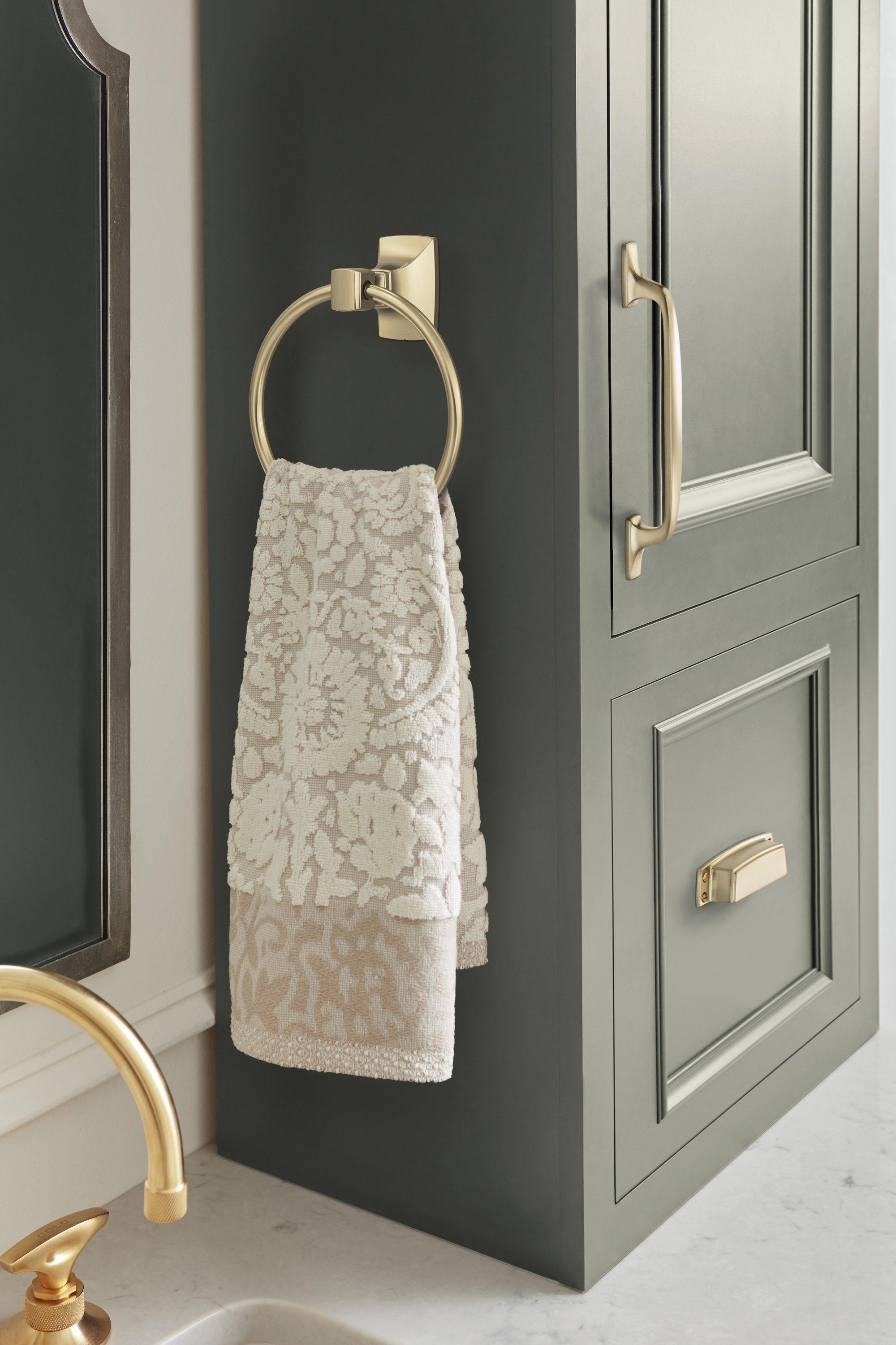 Amerock Highland Ridge Golden Champagne Closed Towel Ring