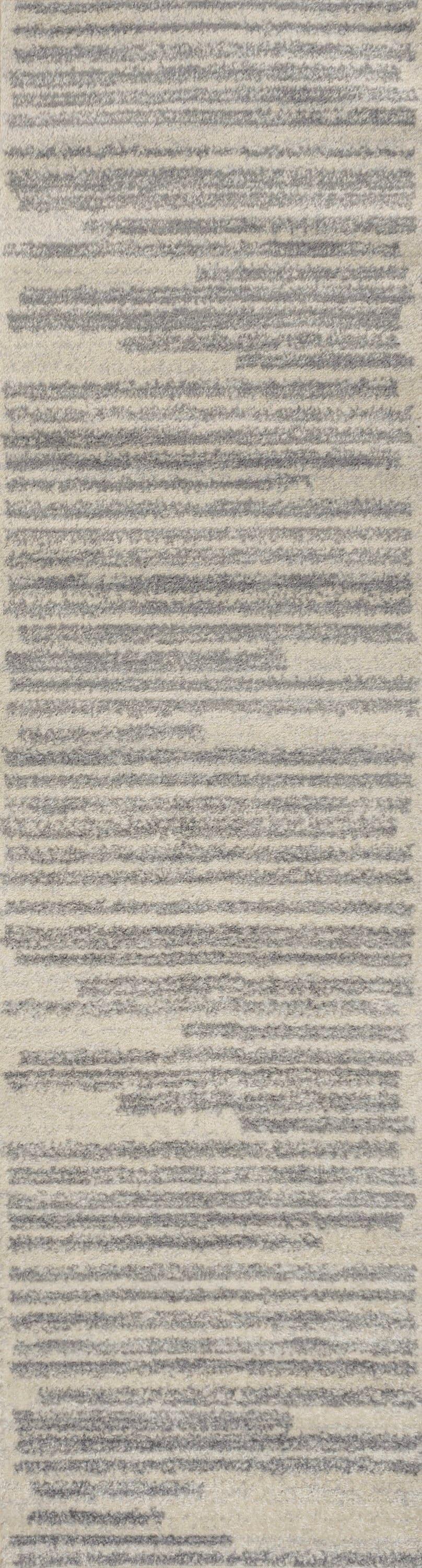 JONATHAN Y Khalil Modern Berber Stripe Cream/Gray 2 ft. x 8 ft. Runner Rug