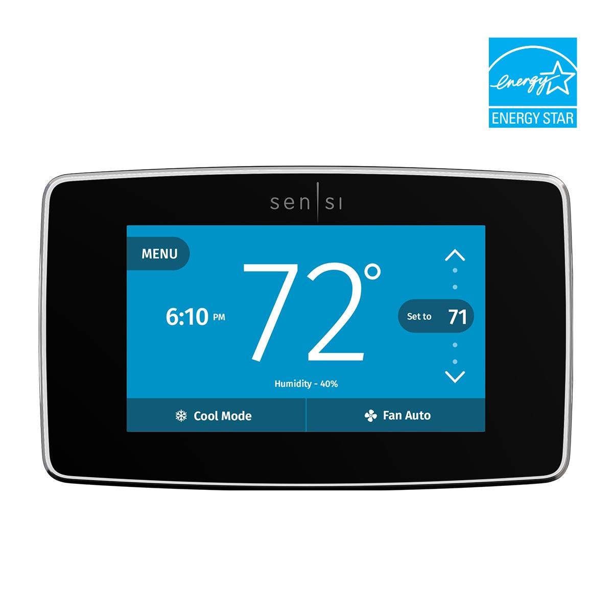 Emerson Thermostats Emerson Thermostats Smart Universally Compatible Thermostat Black