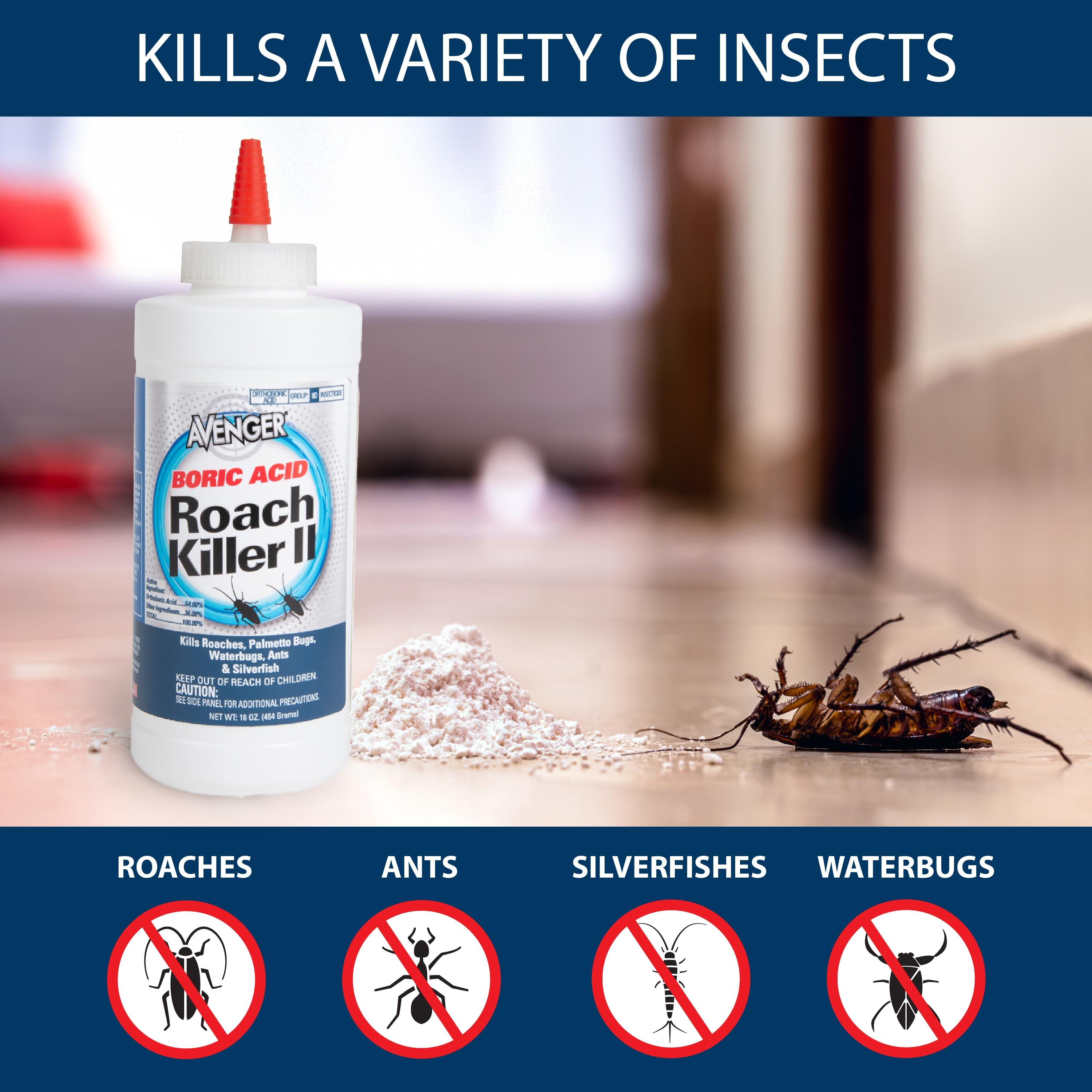 Avenger Boric Acid Roach Killer II Powder 16-fl oz. ( 2-Pack)