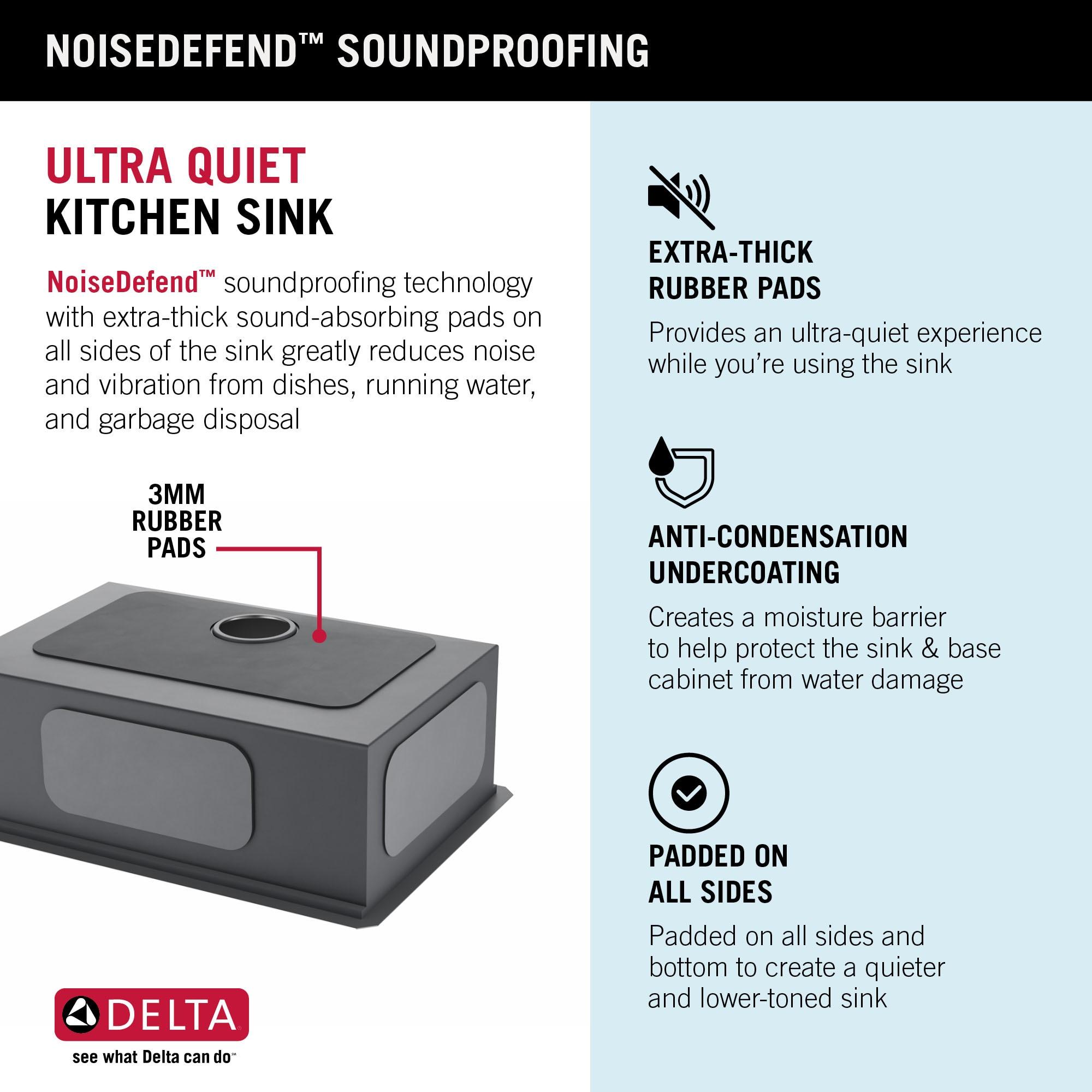 Delta Rivet™ 27" L Workstation Kitchen Sink Undermount 16 Gauge Stainless Steel Single Bowl with WorkFlow™ Ledge