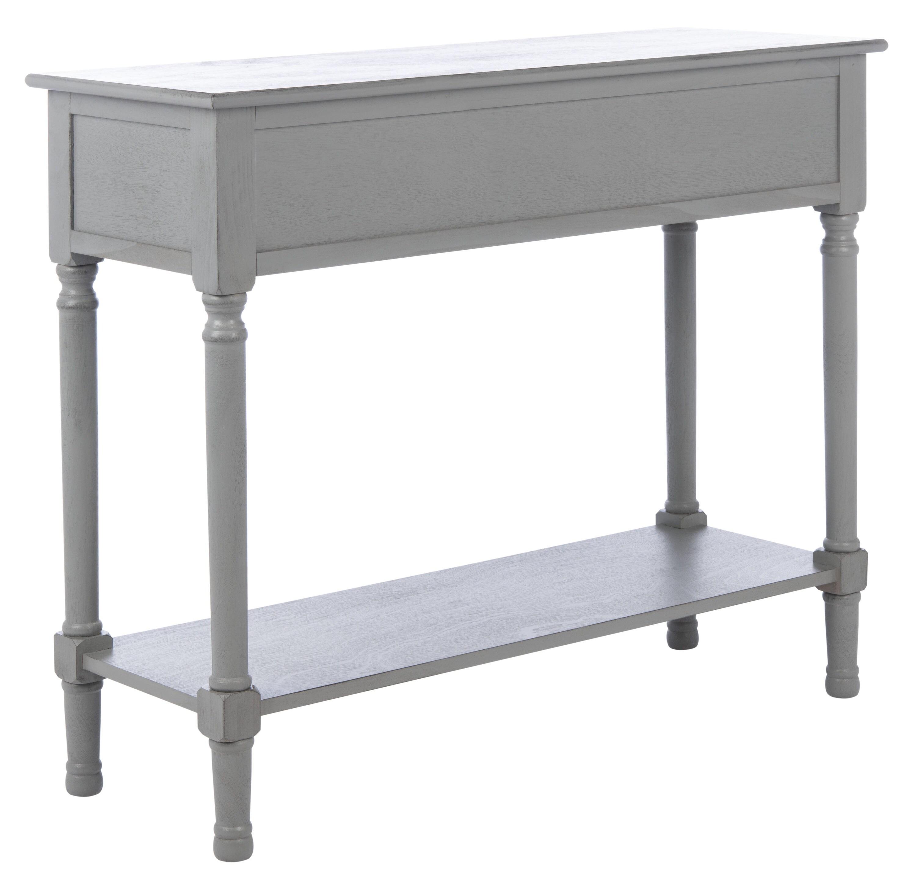 SAFAVIEH Halton Modern 2 Drawer Console Table, Distressed Grey