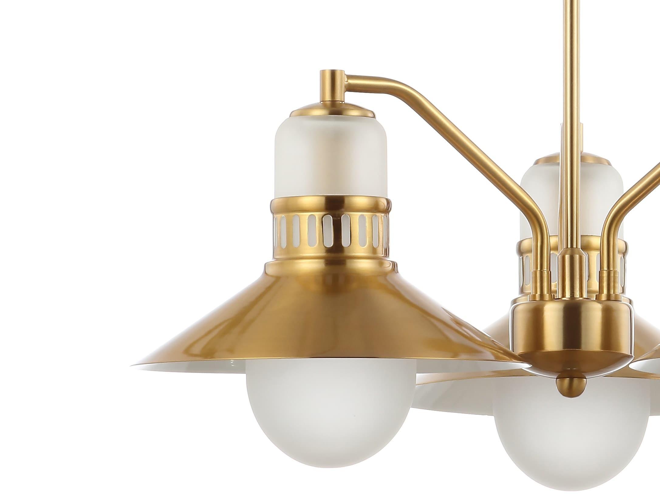 JONATHAN Y JYL6122A Colin 3-Light 22" Adjustable Iron/Glass Retro Hurricane LED Chandelier, Contemporary, Glam for living room, dinning room, bedroom, office Bulb Included, Brass Gold