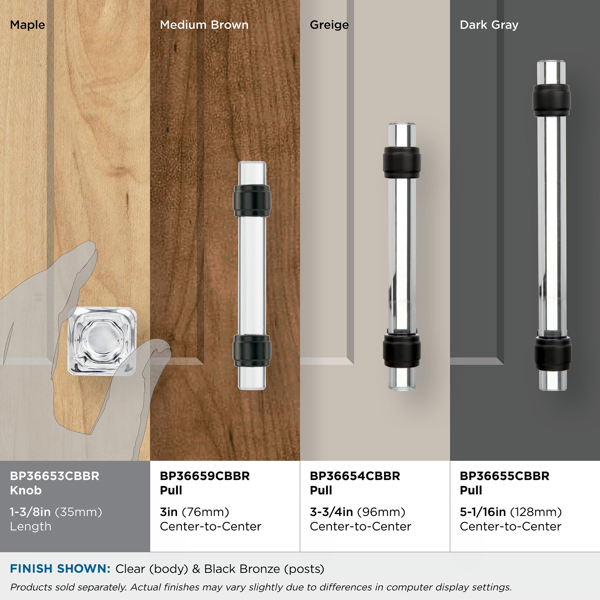 Glacio 1 3/8" Length Square Knob