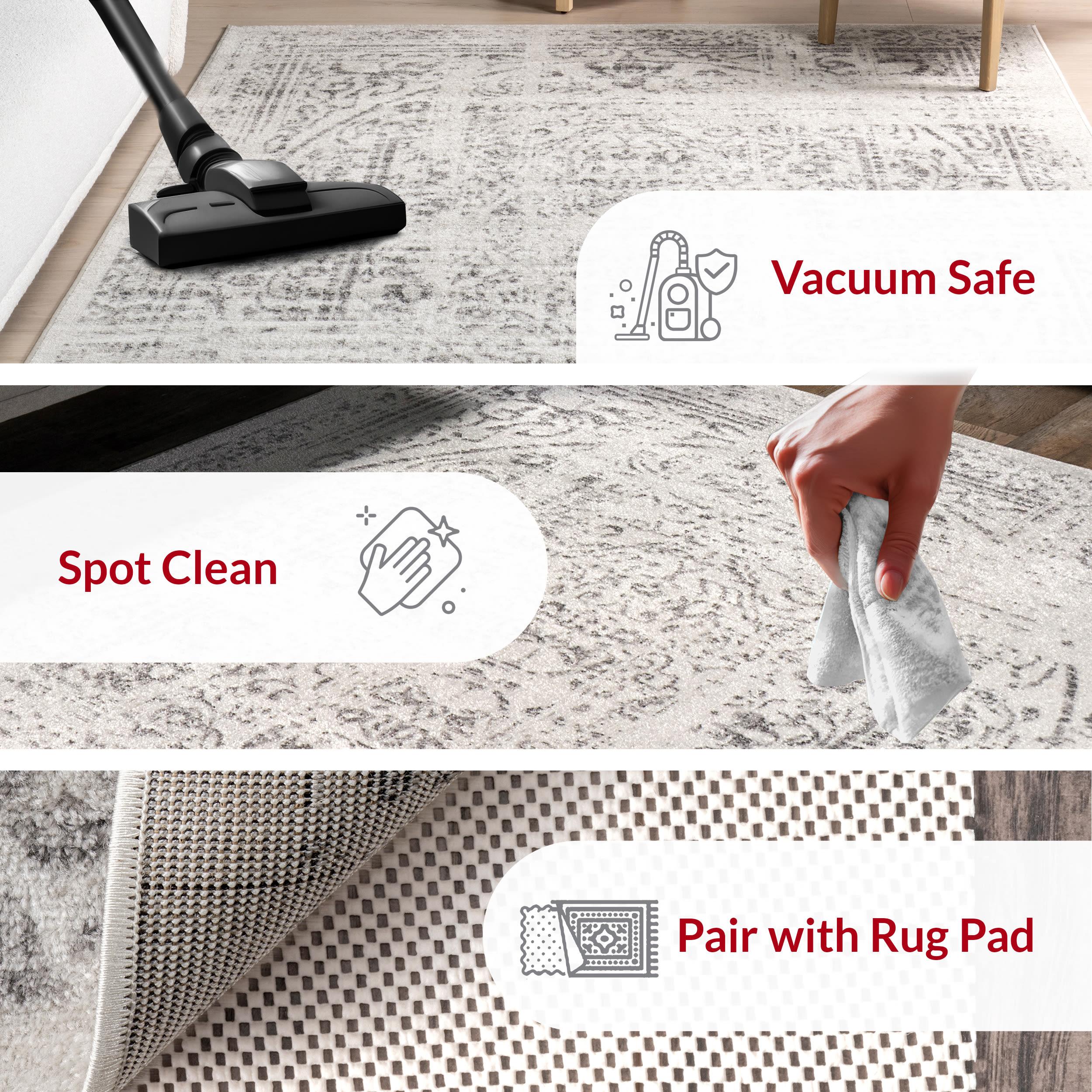 Nuloom Arlena Medallion 10x13 Indoor Area Rug for Living Room Bedroom Dining Room Kitchen, Grey/Ivory