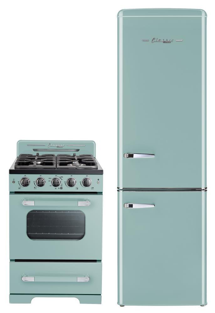 Unique Classic Retro 24" 2.9 cu/ft Freestanding Gas Range with Convection Oven and Sealed Burners