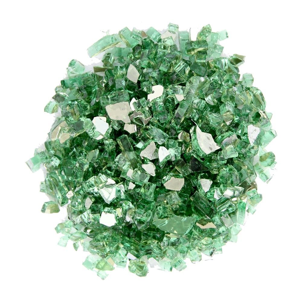 Green Reflective Fire Pit Glass, 10 lbs