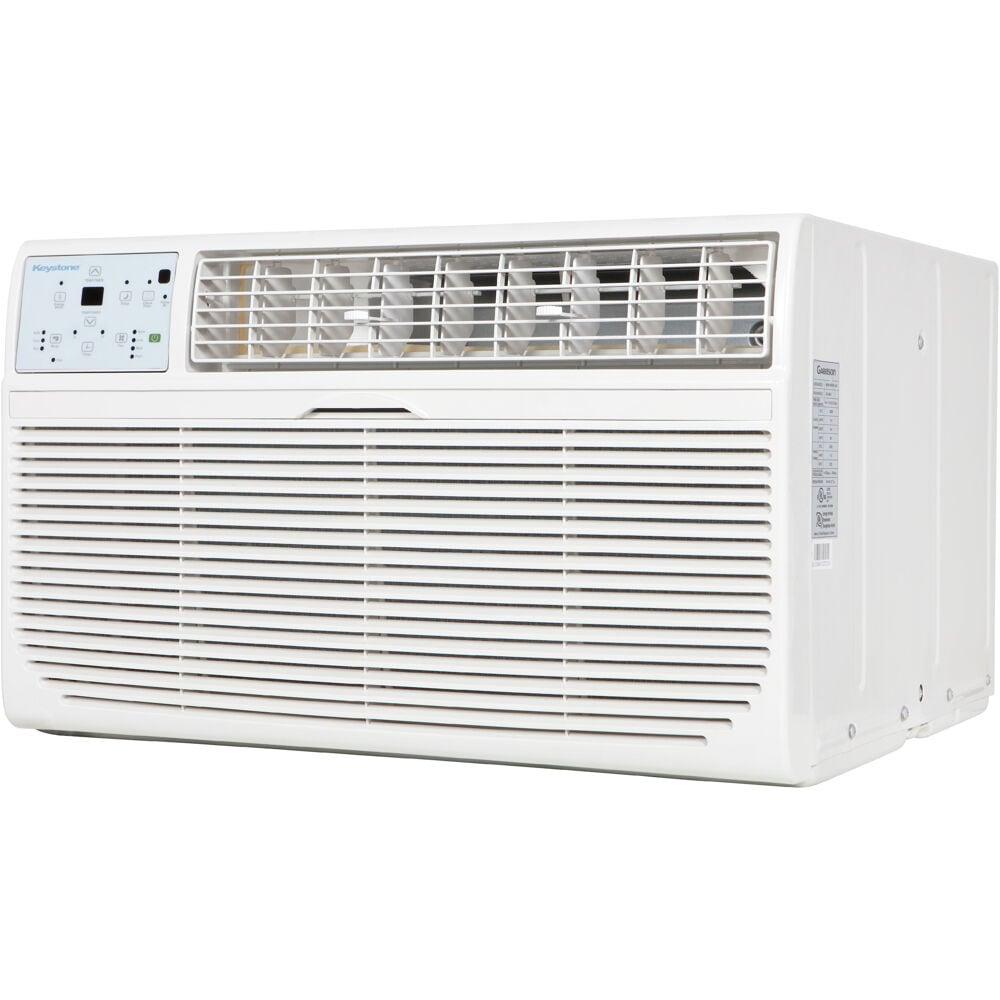 Keystone Keystone 10,000 BTU Wall Mounted Air Conditioner with Supplemental Heat and Dehumidifier Remote Control for Rooms up to 450 Sq.Ft., Quiet, High Efficiency AC