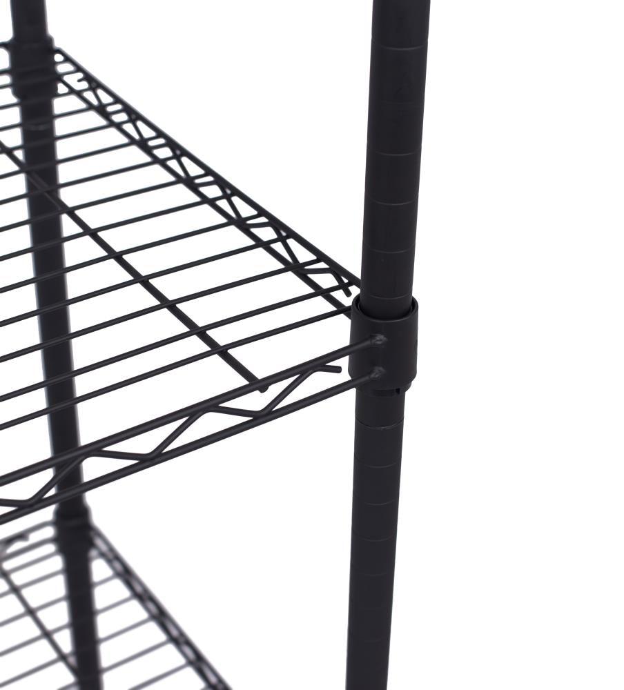 Internet's Best 5-Tier Wire Shelving - Flat Black - Heavy Duty Shelf