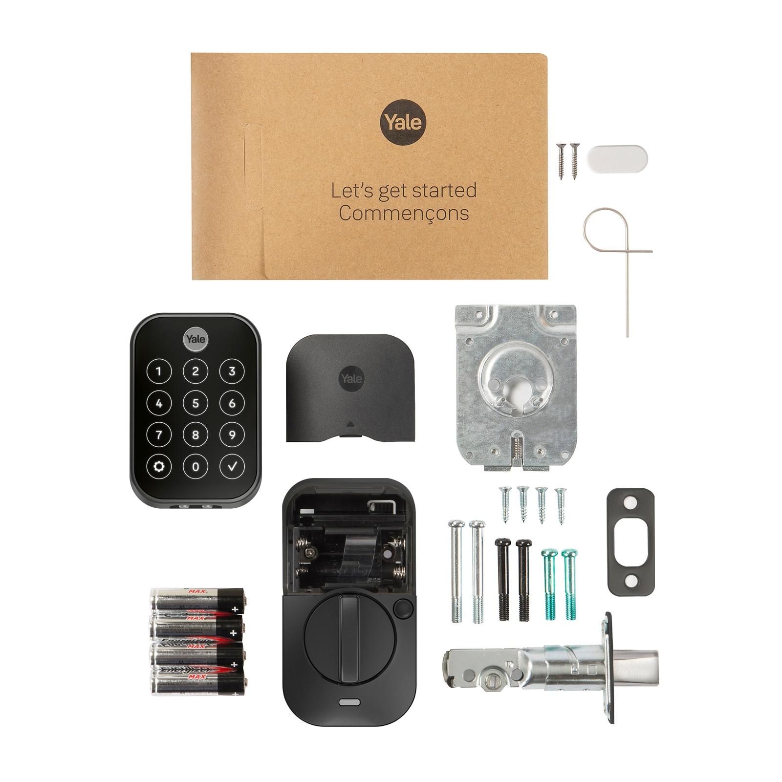 Yale Assure Lock 2 Touch Deadbolt, Black Suede Keyless Entry Door Lock with Touch Digital Keypad and Fingerprint Scanner, (No Wi-Fi), YRD450-F-BLE-BSP