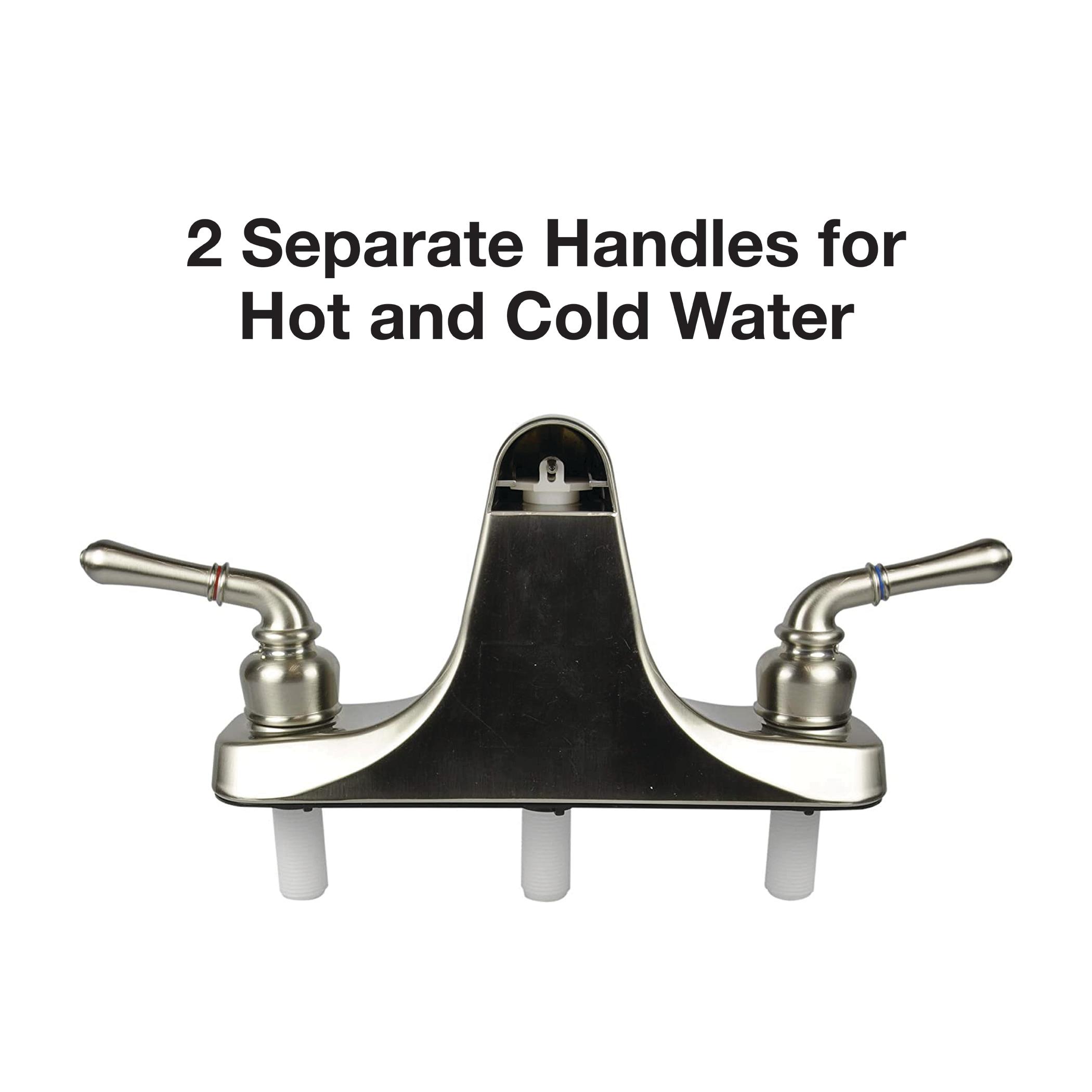 DANCO Lever-Style Mobile Home Center-Set Tub/Shower Faucet, Brushed Nickel, 8-Inches (10883X)