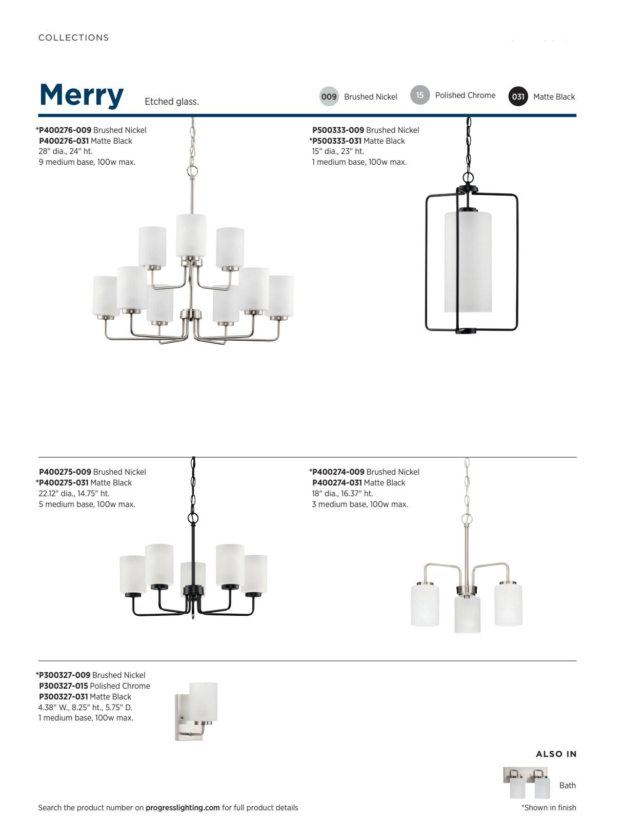 Progress Lighting Merry Collection 2-Light Brushed Nickel Etched Glass Transitional Bath Vanity Light
