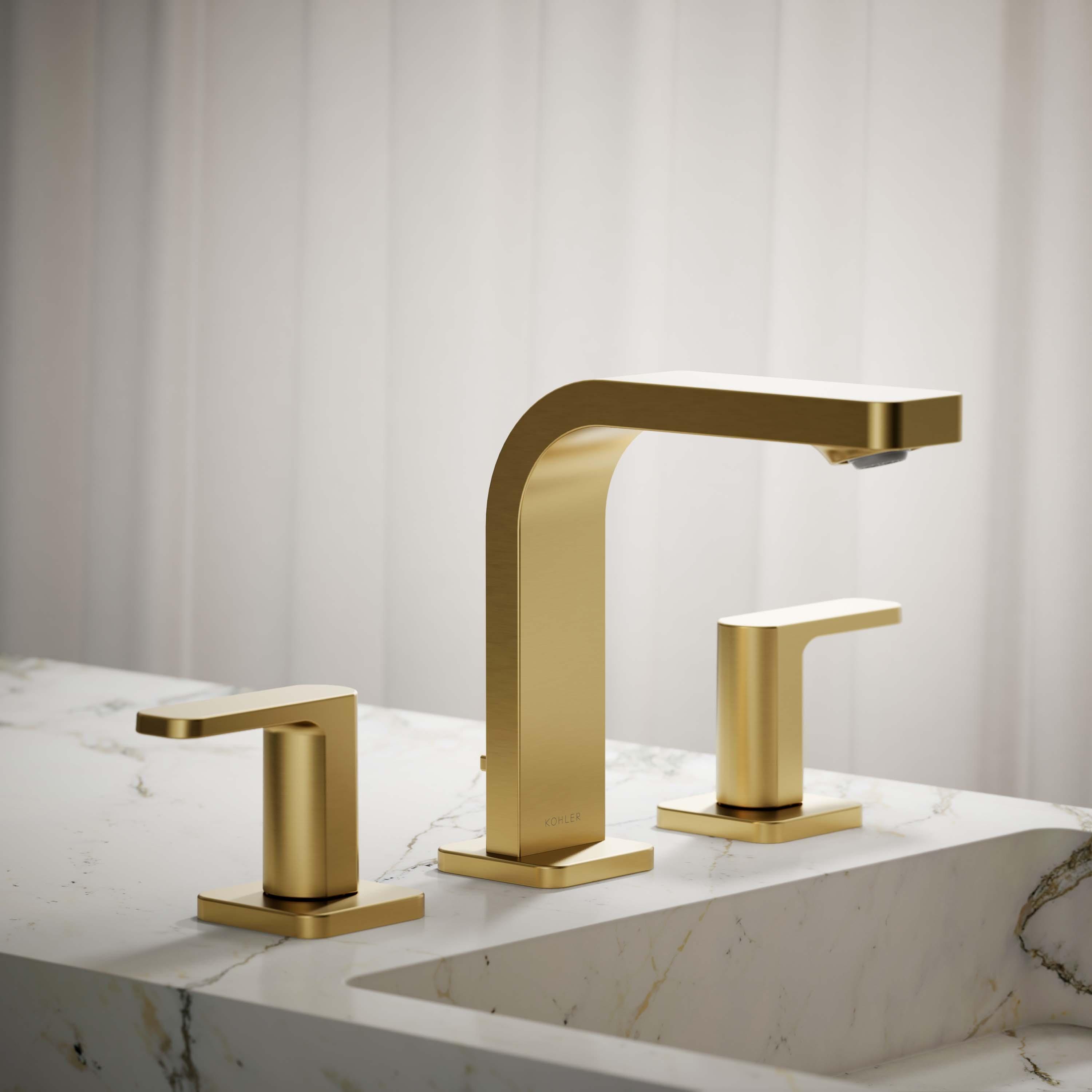 Kohler ® Parallel Brass Bathroom Sink Faucet and Handles