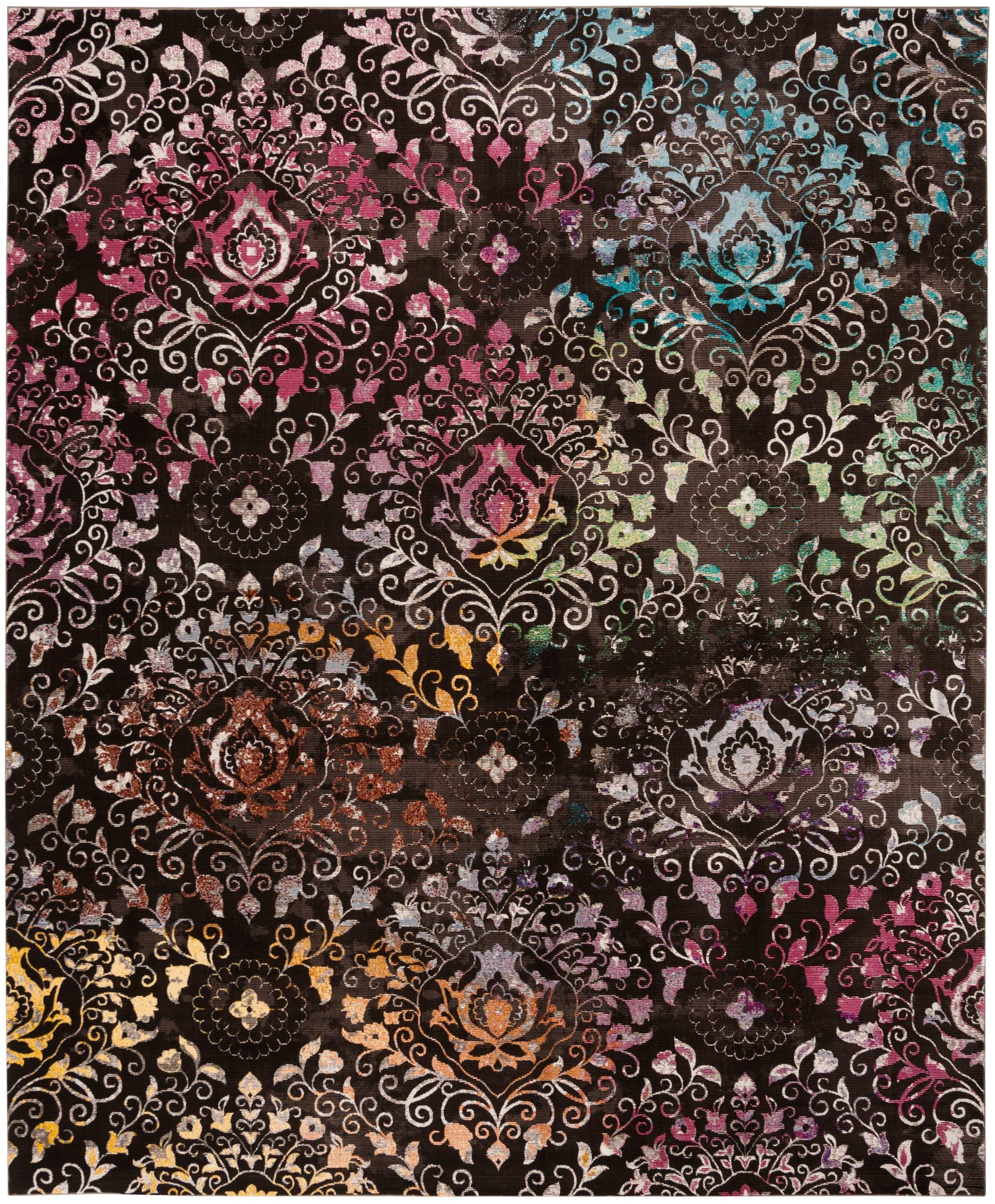 Aria ARA172 Power Loomed Area Rug - Brown/Multi - 8'9"x11'9" - Safavieh.