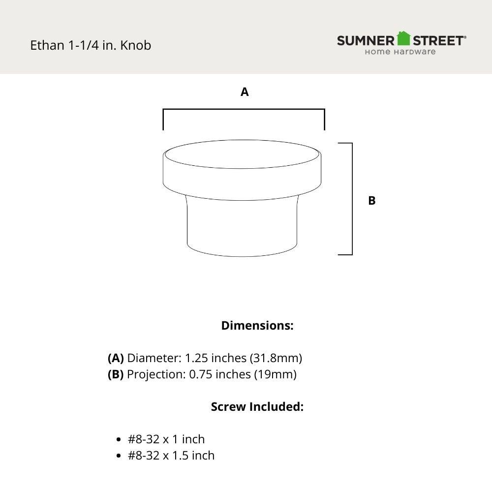 Ethan 1-1/4" Diameter Round Knob