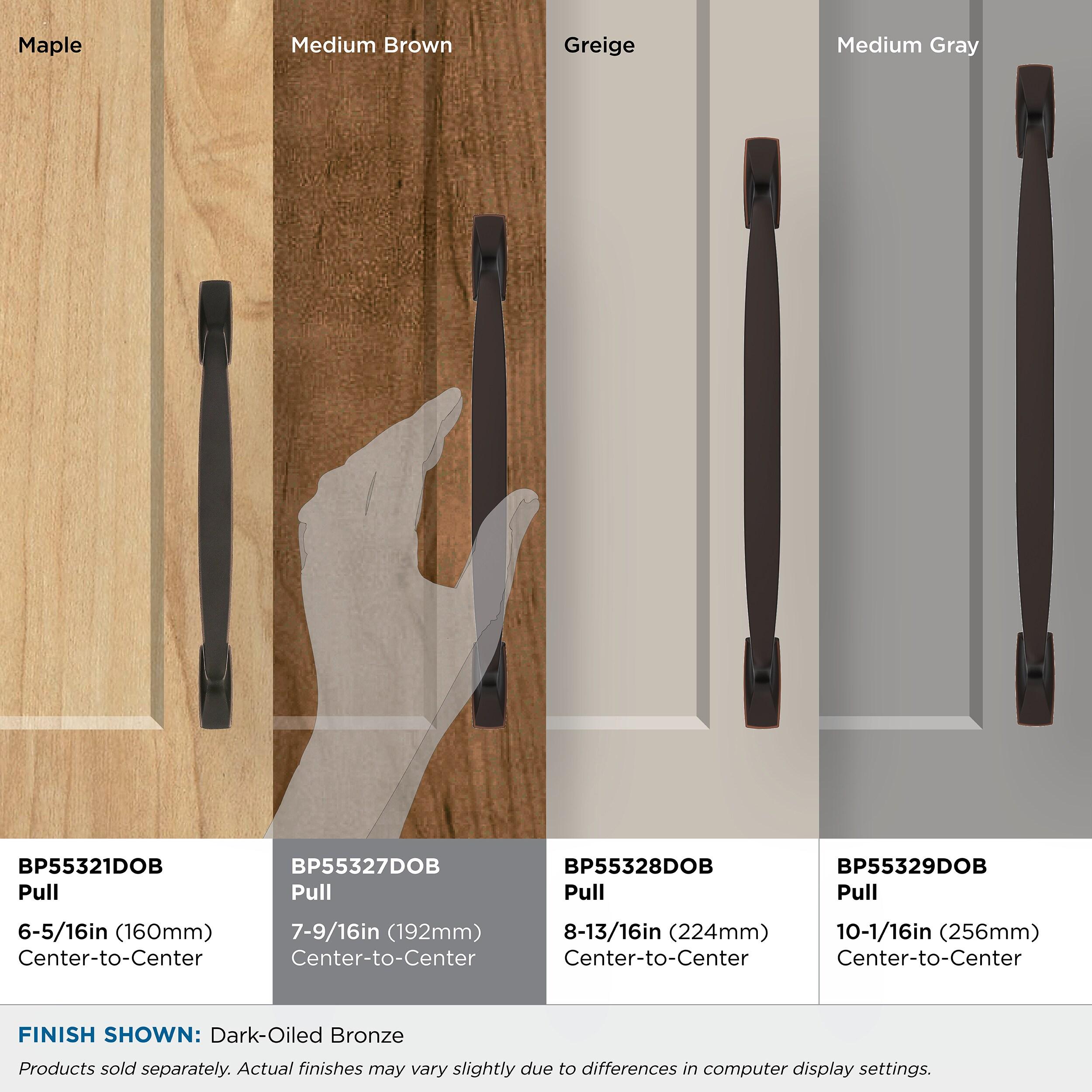 Amerock Highland Ridge 7-9/16 inch (192mm) Center-to-Center Dark Oiled Bronze Cabinet Pull