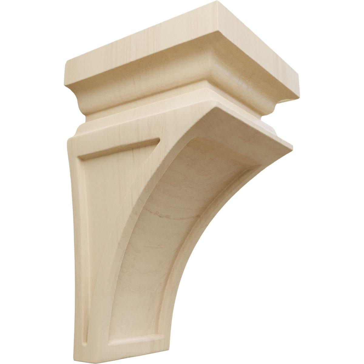 Mini Nevio Natural Rubberwood Decorative Corbel 3.5" x 3.75" x 6"