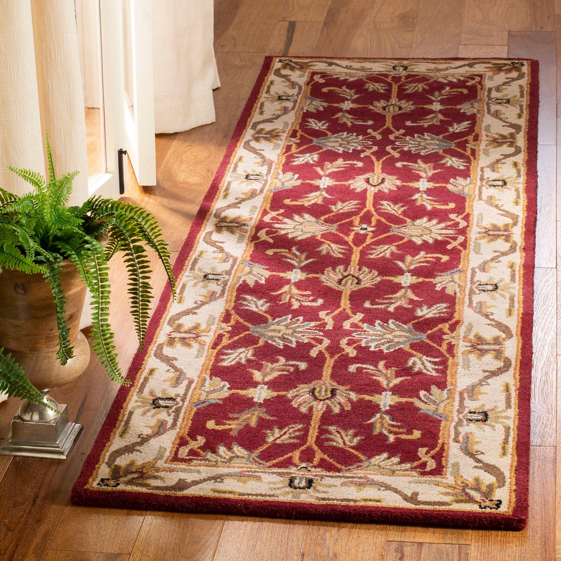 Heritage HG628 Hand Tufted Runner Rug - Red/Ivory - 2'3"x8' - Safavieh.