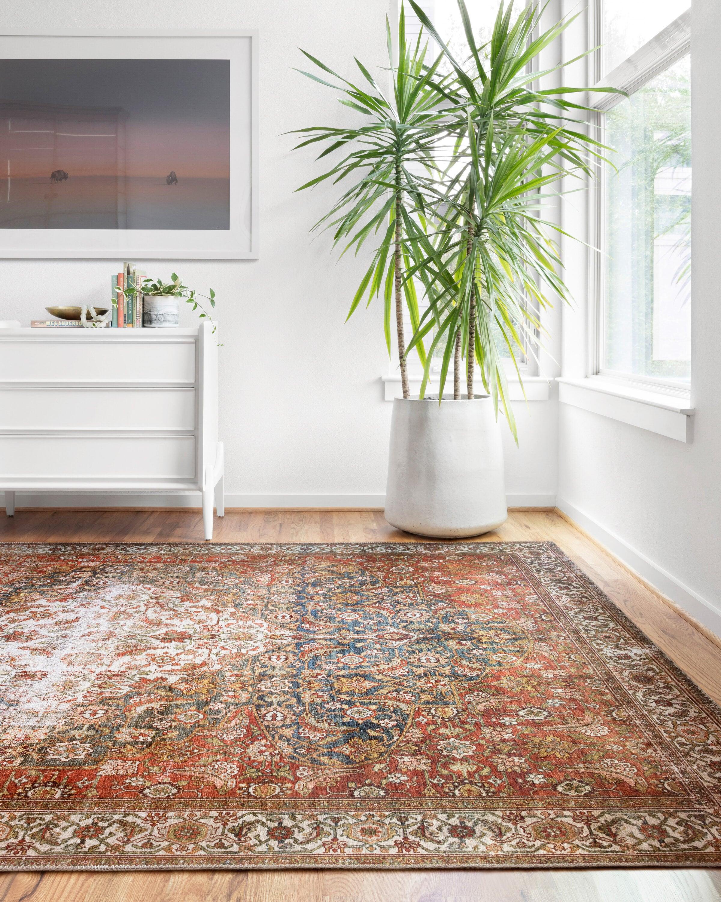 Layla Ocean Multicolor Synthetic Rectangular Accent Rug