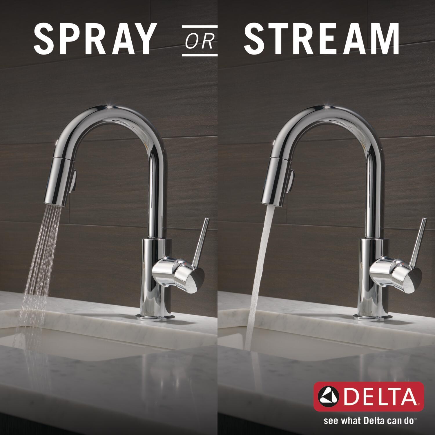 Trinsic Pull Down Sprayer Bar Faucet, Single Handle Prep Sink Faucet