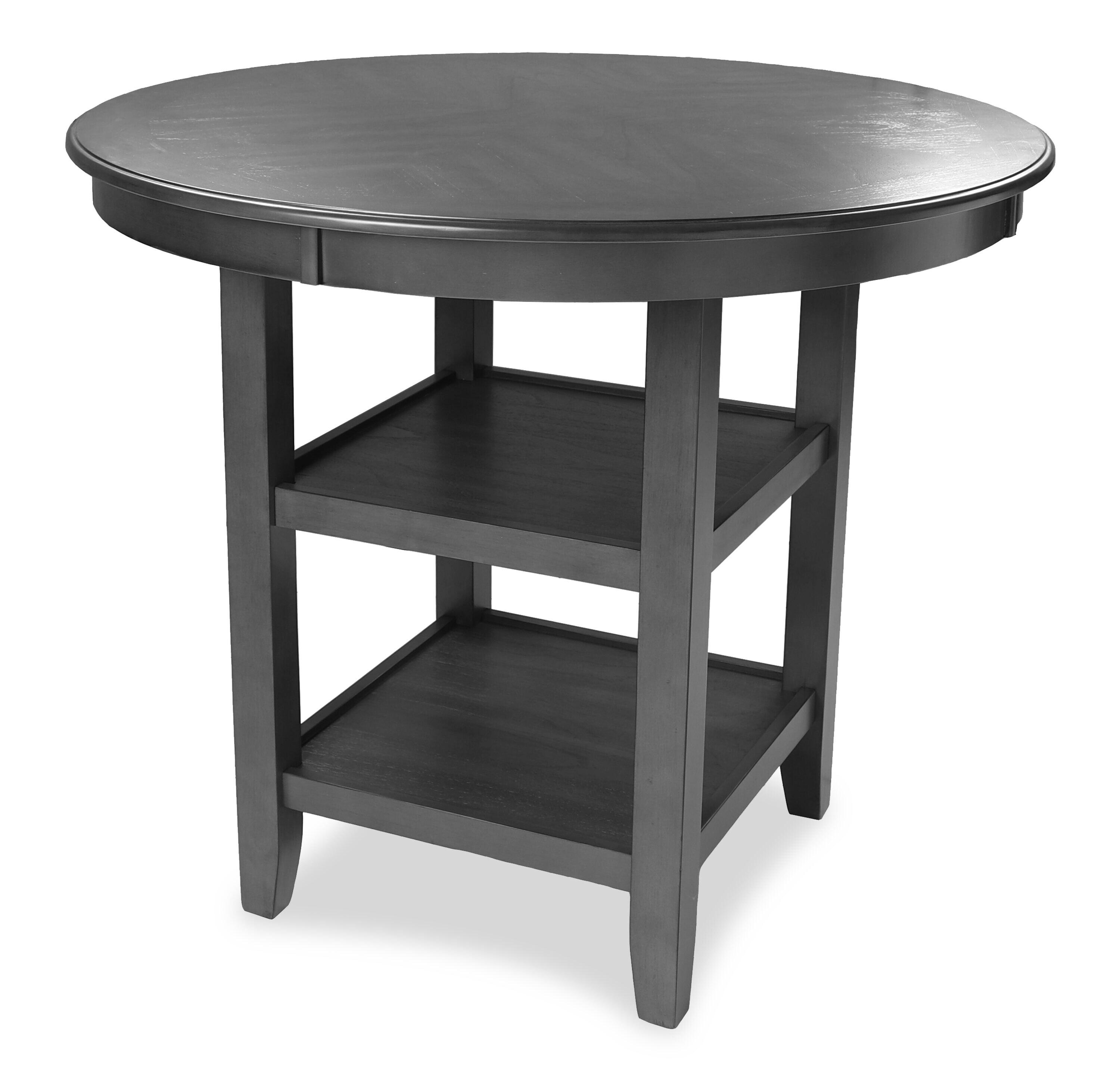 New Classic Furniture Mitchell 5-Piece Transitional Wood Counter Set in Gray