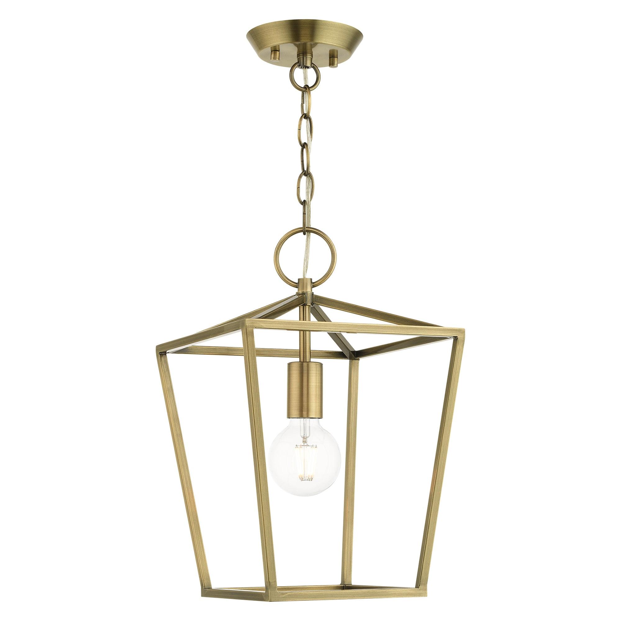 10 Sq. inch 1 Light Convertible Lantern Pendant Lighting Fixture