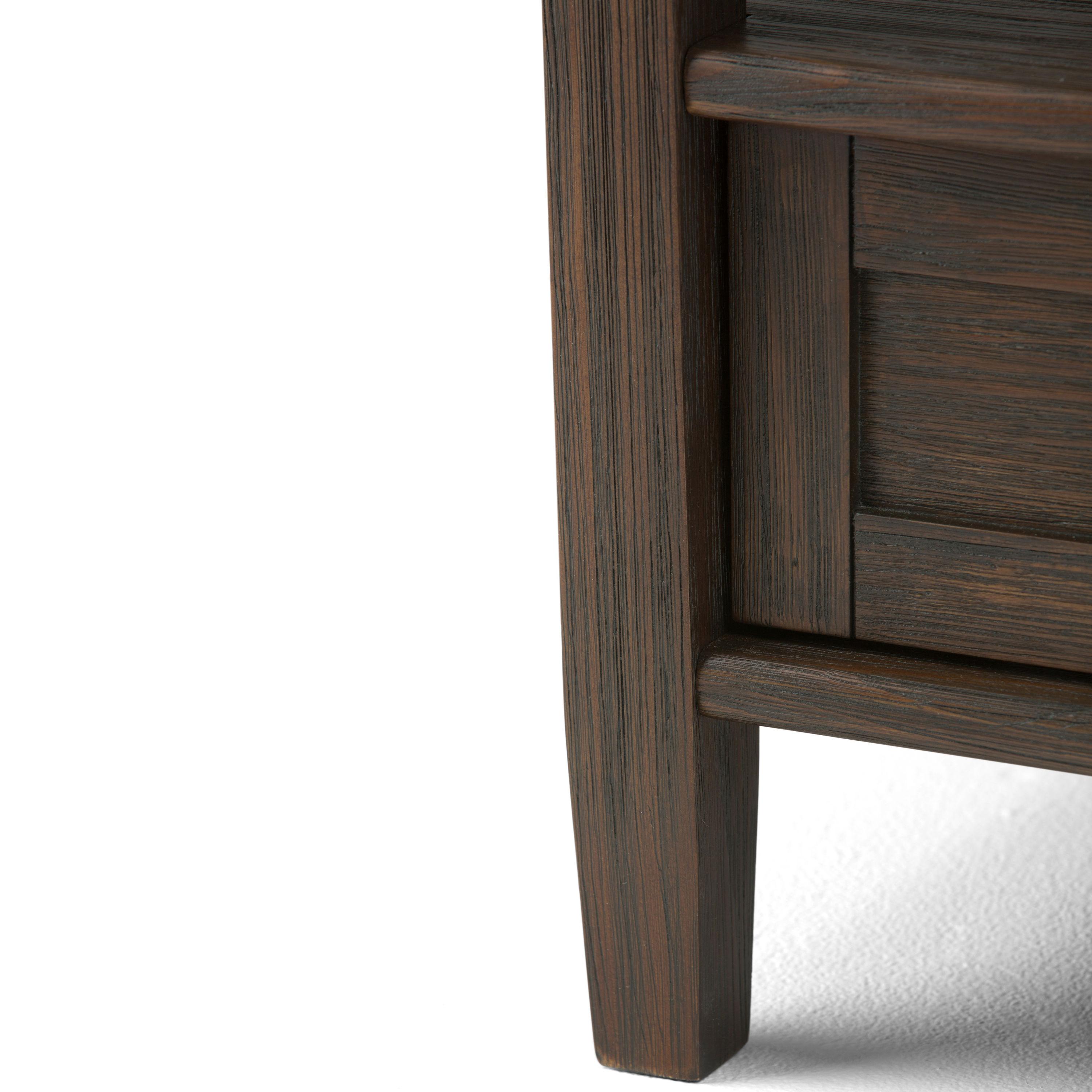 Warm Solid Wood End Table with Storage