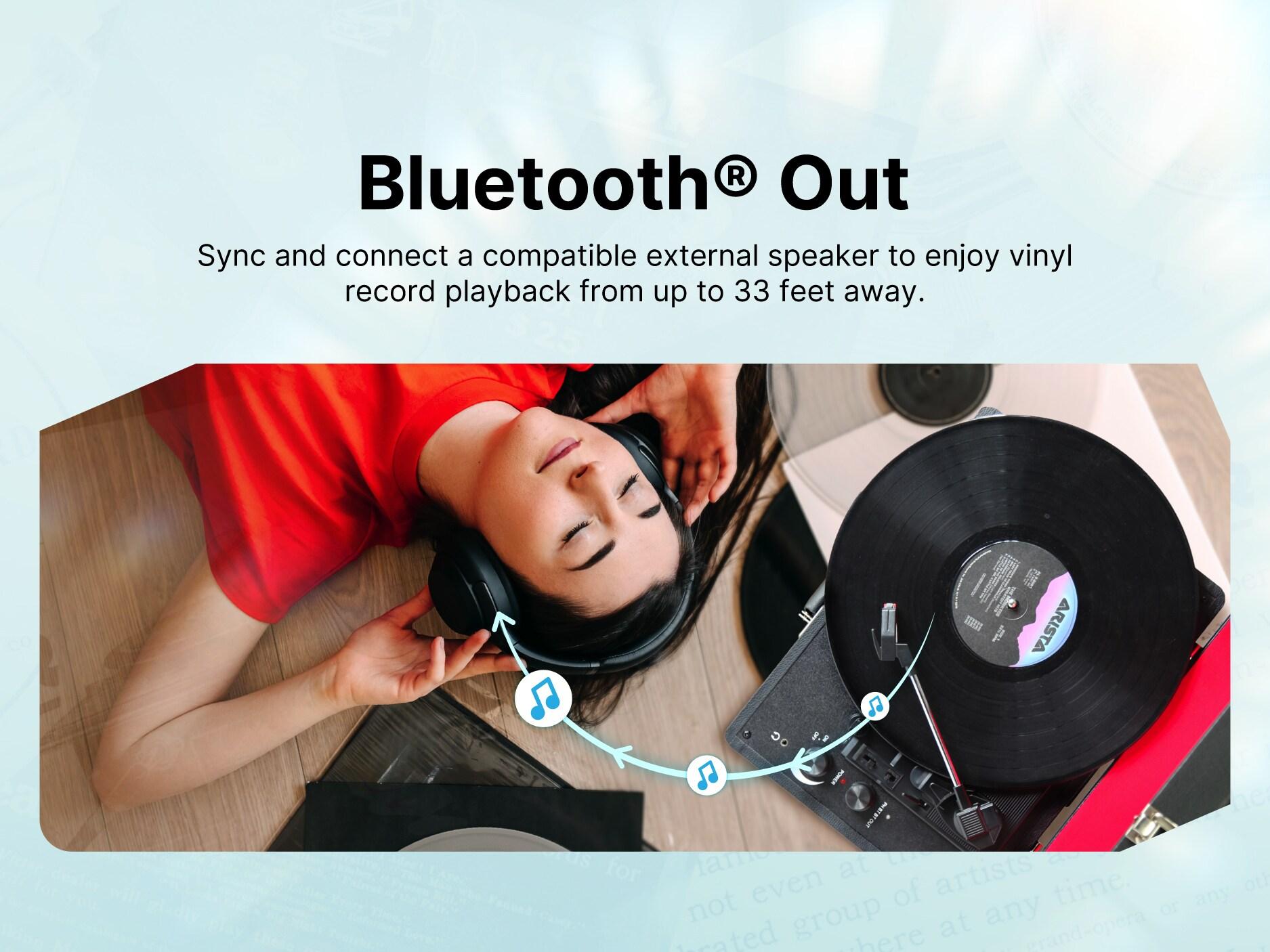 Victor Portable Suitcase Turntable - Record Player with Bluetooth & Built-in Speakers