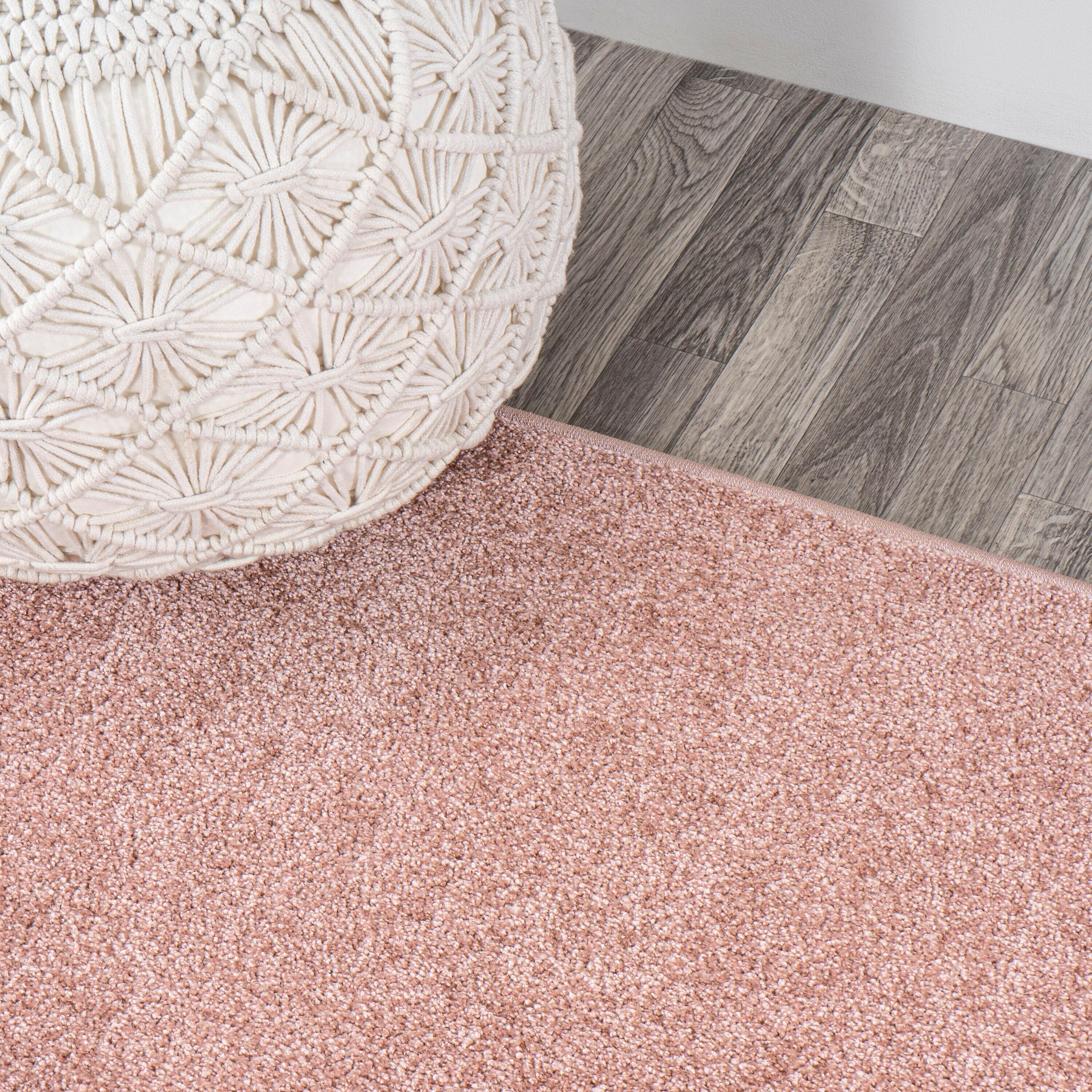 8'x10' Haze Solid Low-Pile, Pink - JONATHAN Y