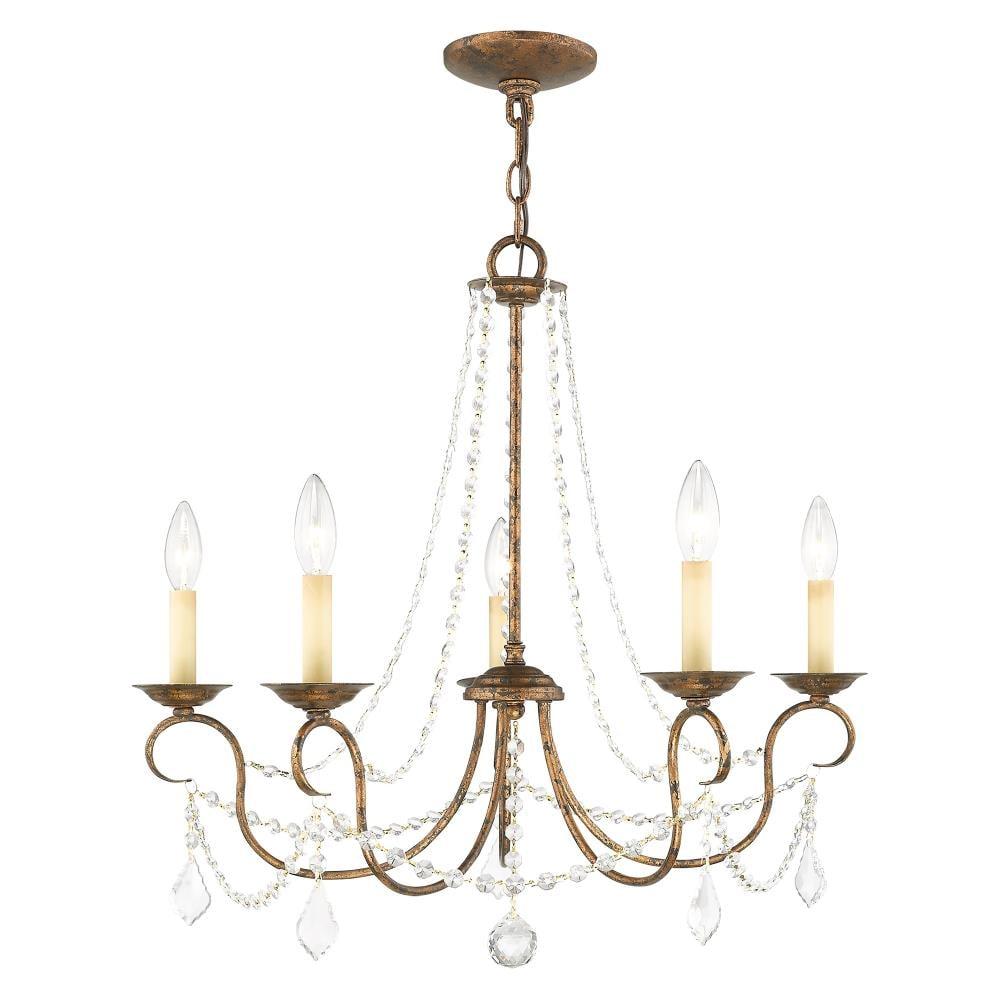 Livex Lighting Pennington 5 - Light Chandelier in  Hand Applied Venetian Golden Bronze