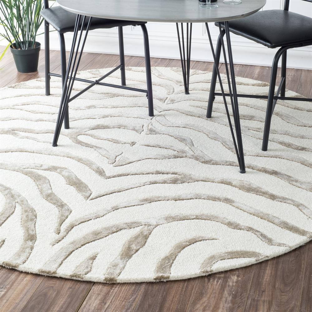 nuLOOM Zebra Hand Tufted Plush Wool Runner Rug, 2' 6" x 8', Gray