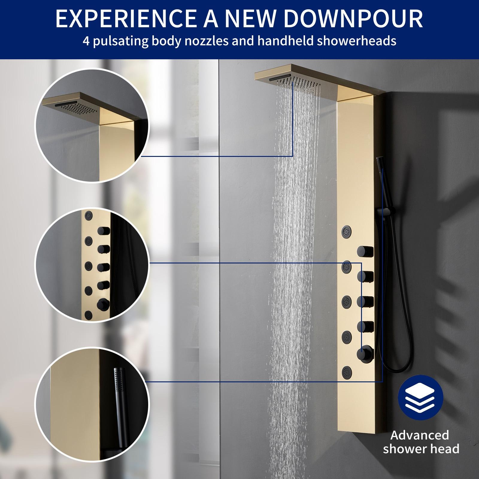 57.99'' Shower Panel with Fixed Shower Head