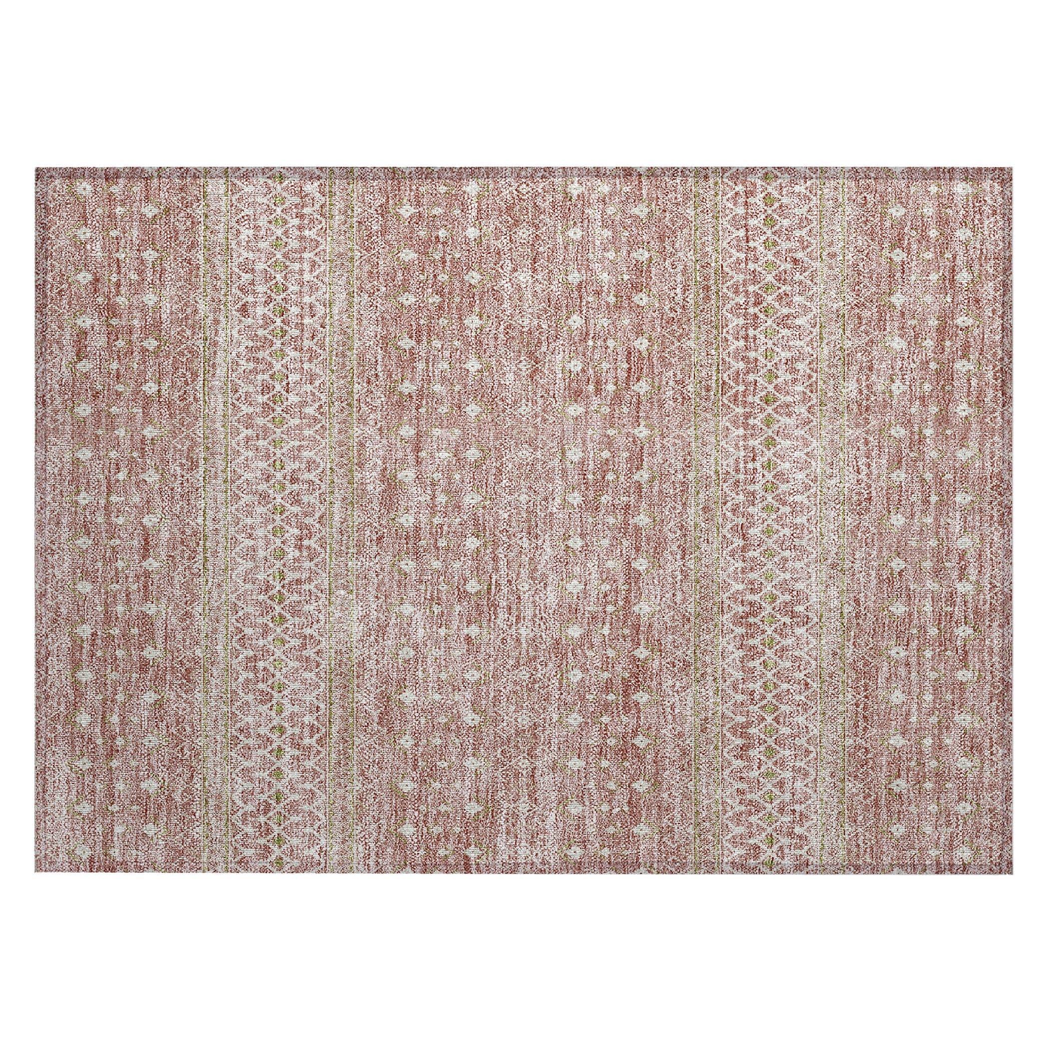 Addison Rugs Chantille Indoor/Outdoor Transitional Boho Blush Washable Rectangle Rug, 1'8" x 2'6"