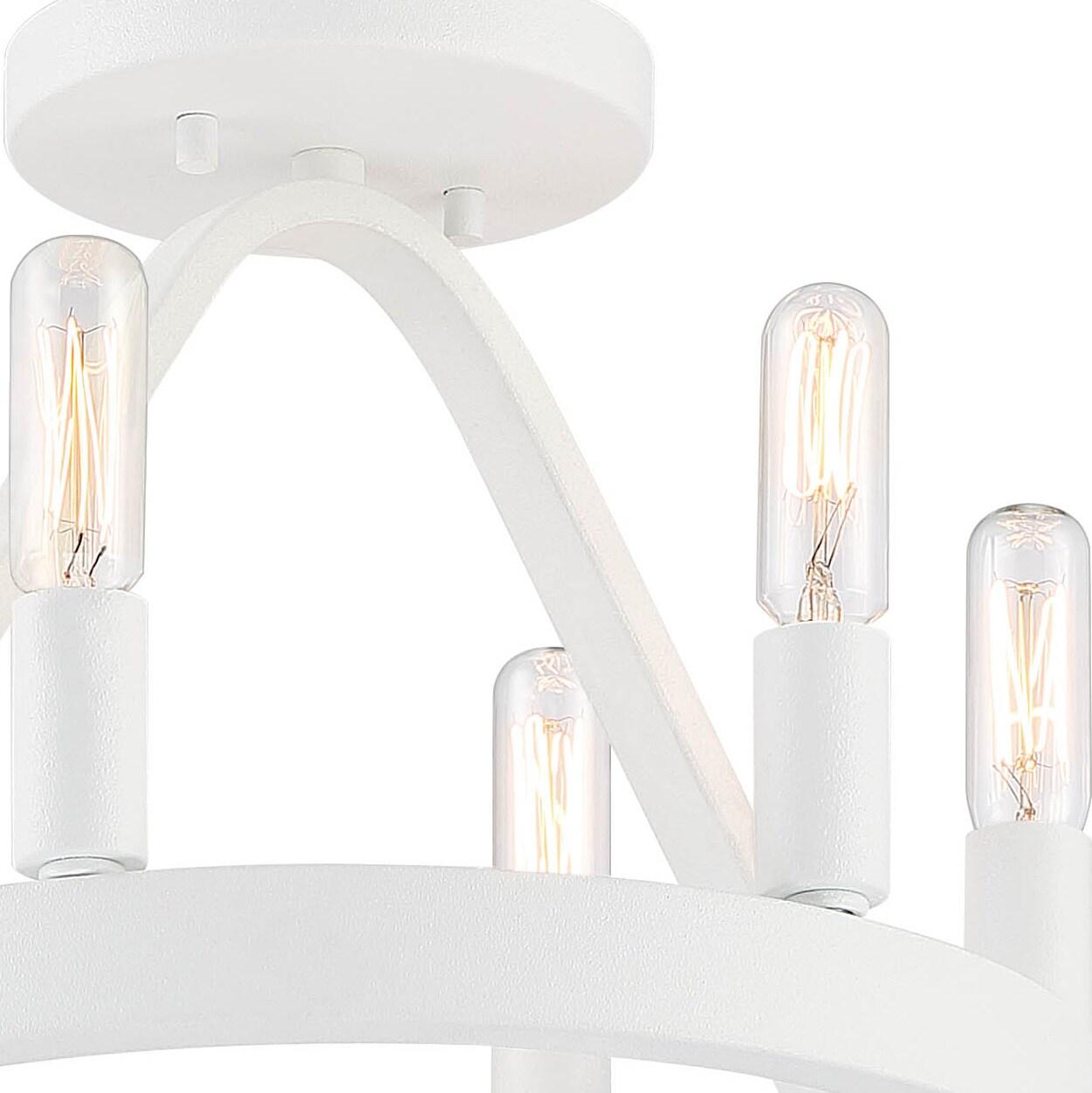 Designers Fountain Carousel 6 Light Matte White Semi Flush Mount Ceiling Light, D254C-SF-MW