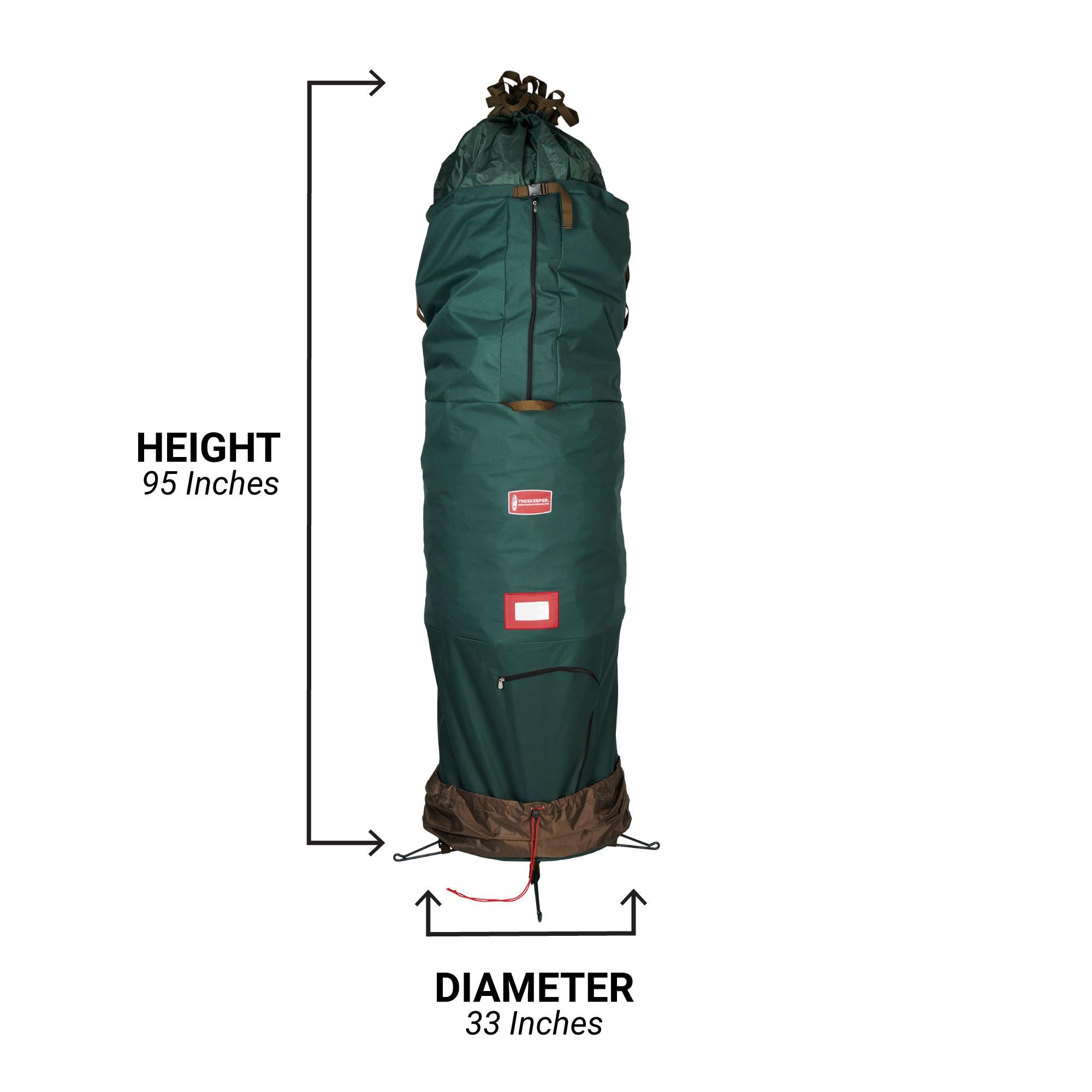 Green Upright Christmas Tree Storage Bag with Reinforced Handles