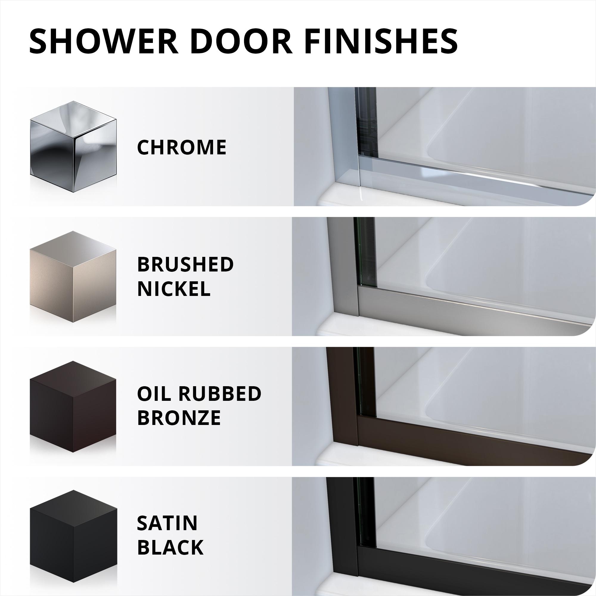 Duet Plus 50" - 54" W x 72" H Double Sliding Semi-Frameless Shower Door