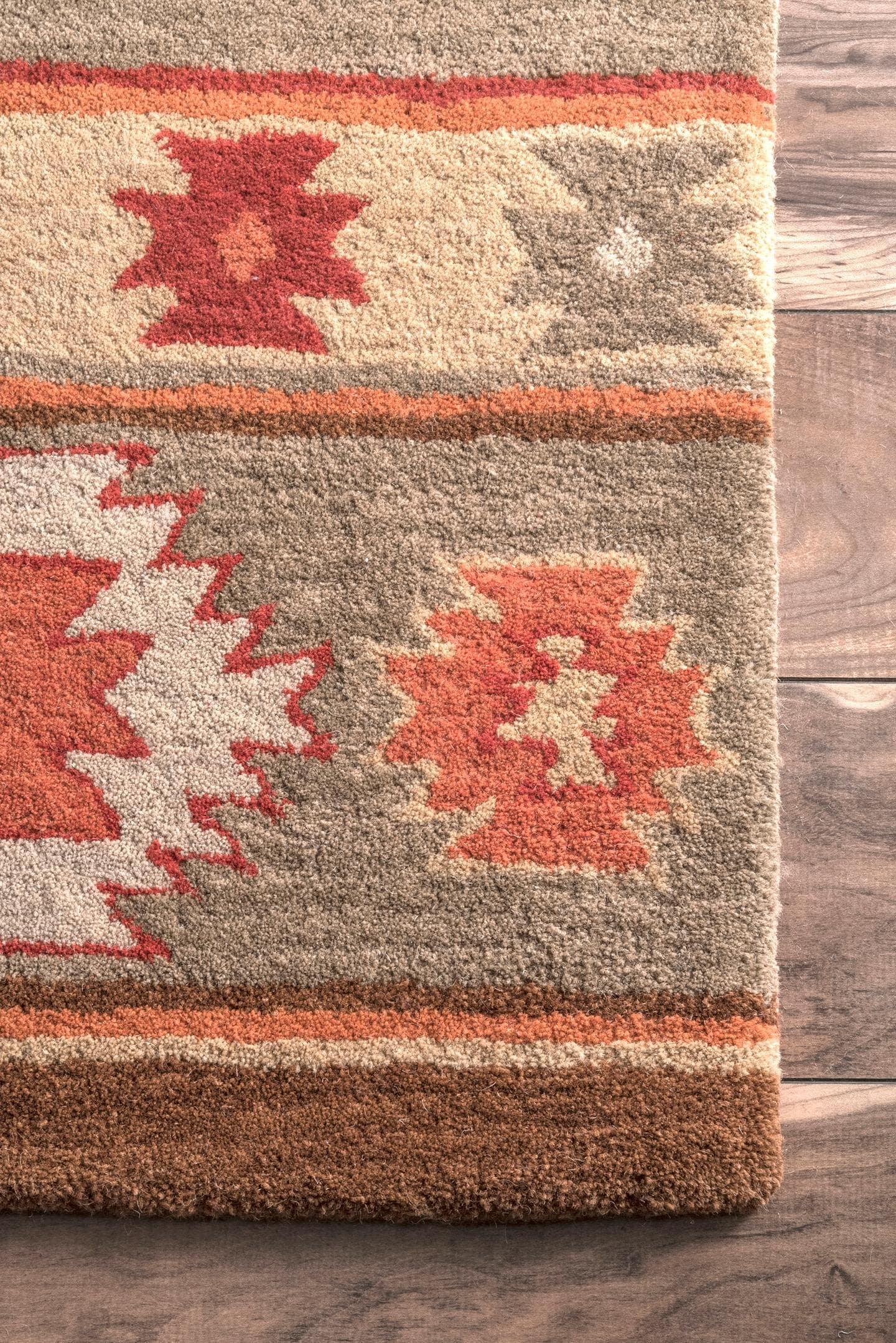 Shyla Abstract Sage Doormat 3 ft. x 5 ft. Area Rug