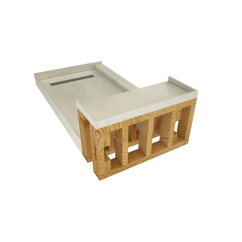 Tile Redi Rt3048l-Rb30-Kit Base'n Bench 30" X 60" Rectangular Shower Base - Tileable