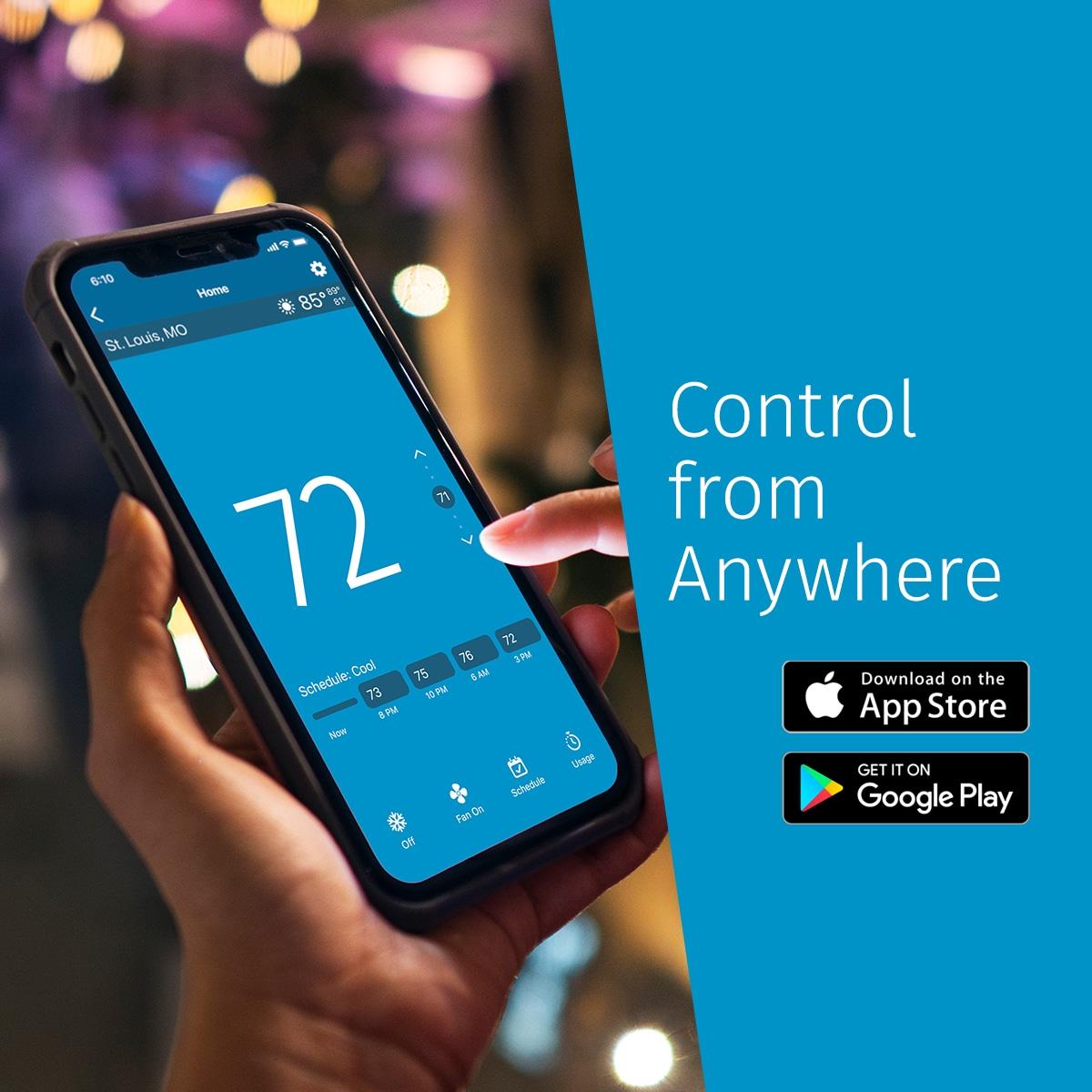 Emerson Thermostats Emerson Thermostats Smart Universally Compatible Thermostat Black