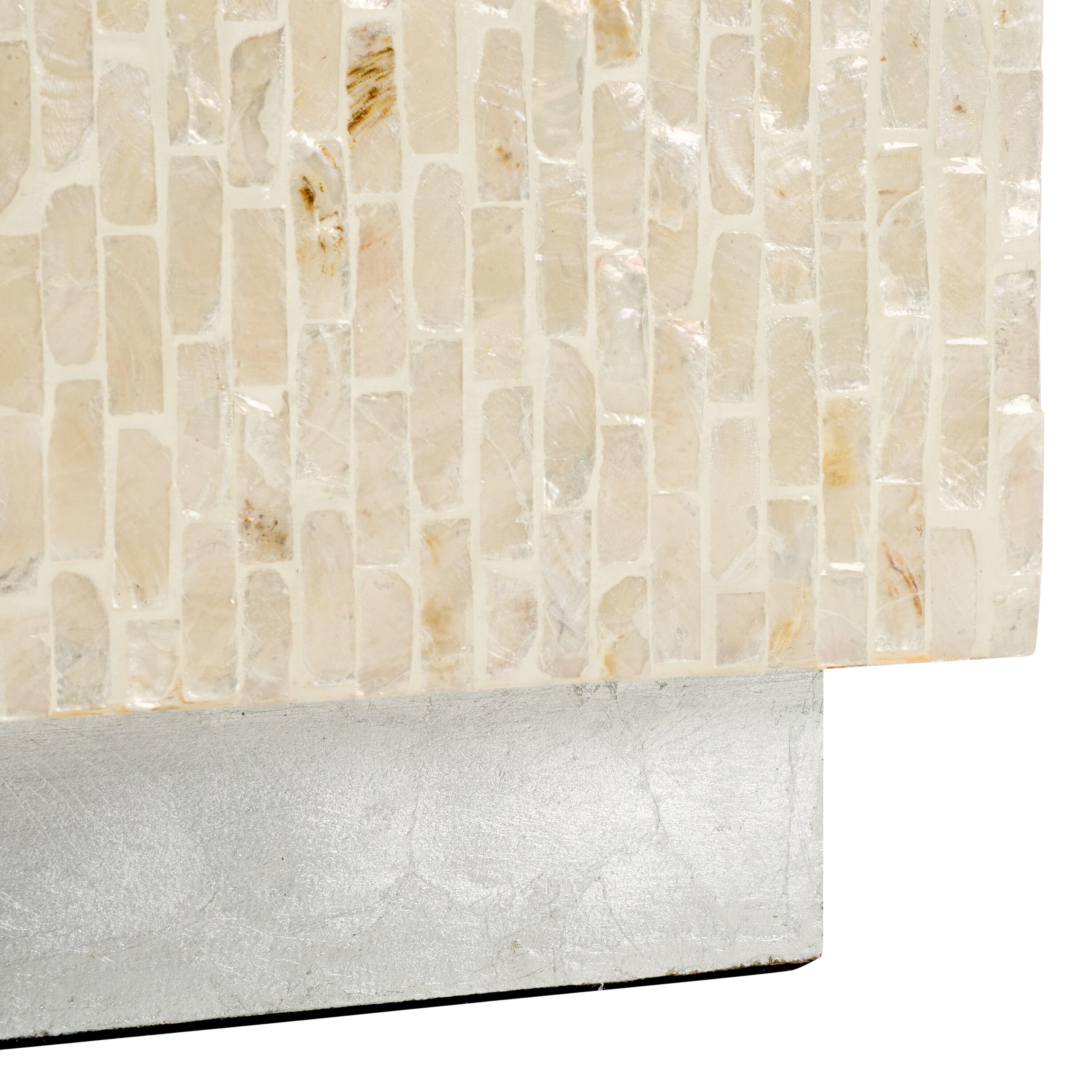 Scarlett Square Accent Table - ACC1809A - Natural/Silver - Safavieh