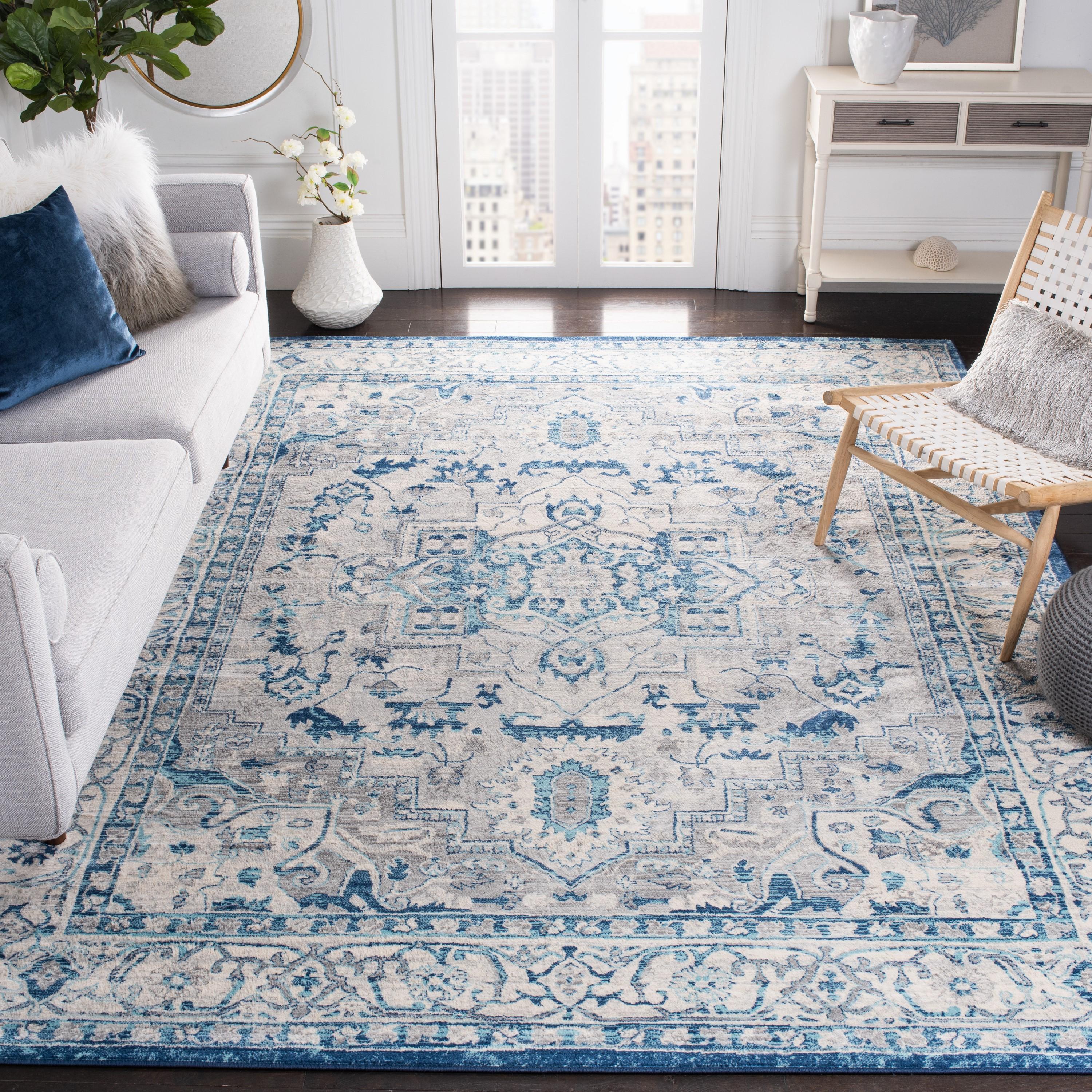 Kelly Clarkson Home Camila Light Gray/Blue Oriental Rug