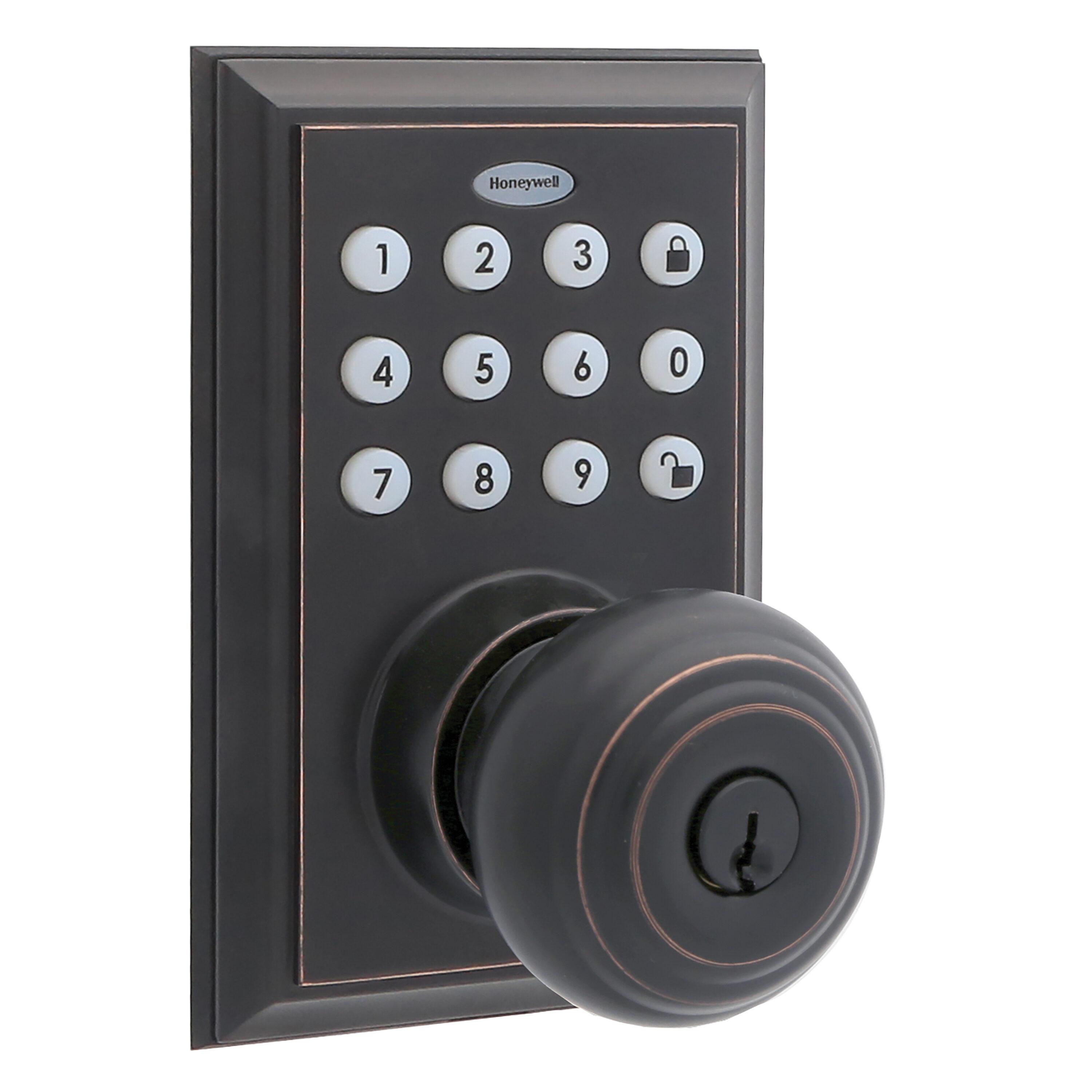 Honeywell Digital Door Lock with Keypad Set, Bluetooth Keypad Door Locks, Oil Rubbed Bronze Keypad Deadbolt for Secure Access, Convenient Entry and Enhanced Security, Model 8832401S