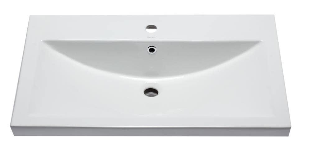 31.5'' L Drop-In Single Bowl Ceramic Kitchen Sink