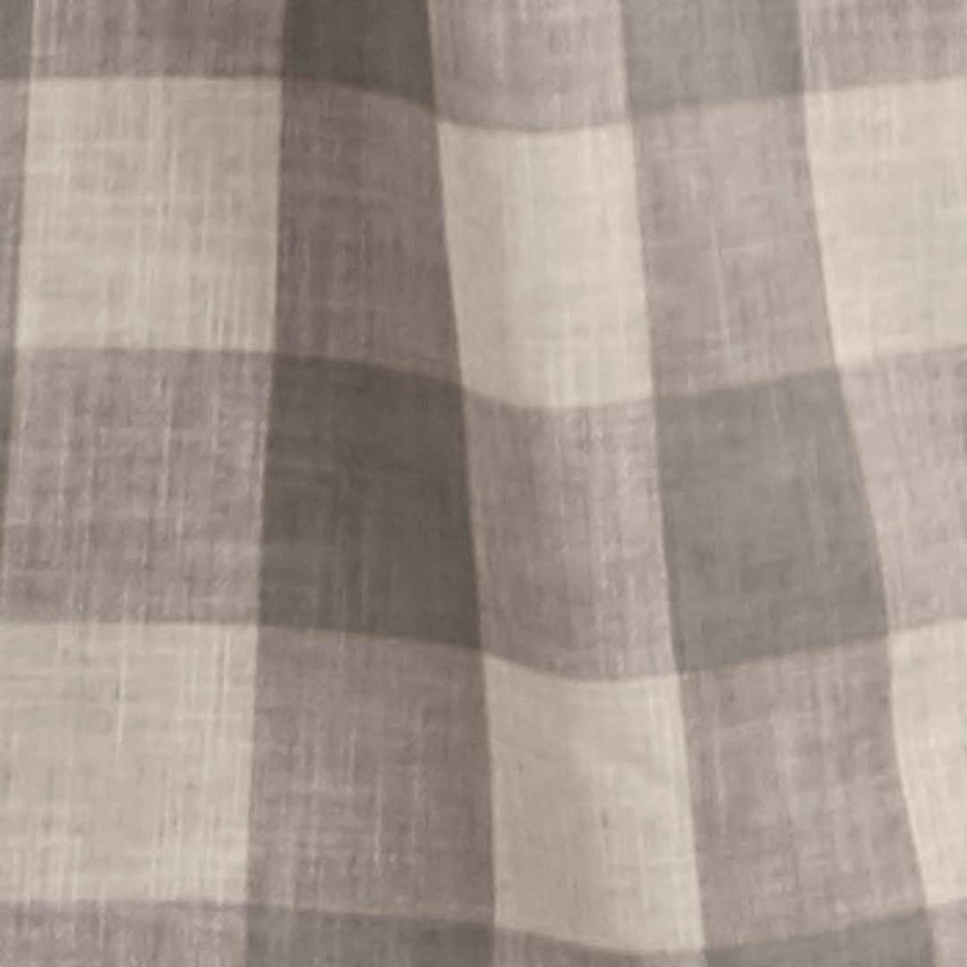 Grainger Buffalo Check Lined Room Darkening Single Window Curtain Panel - 52" x 84" - Gray - Elrene Home Fashions