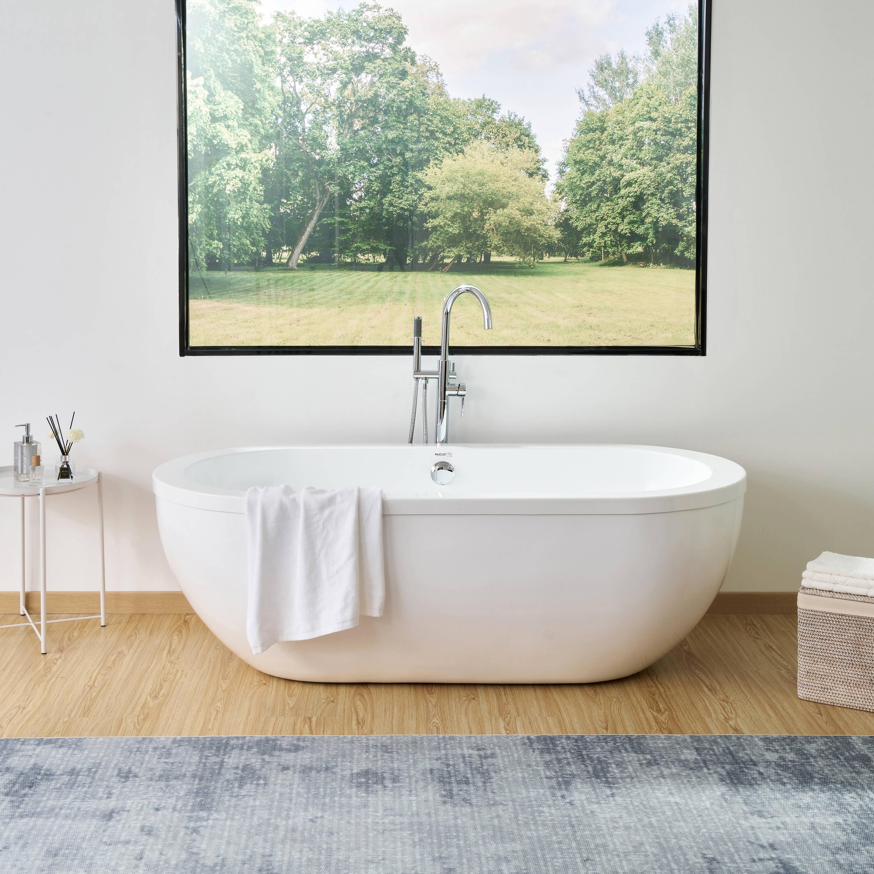71" x 34" Freestanding Soaking Bathtub