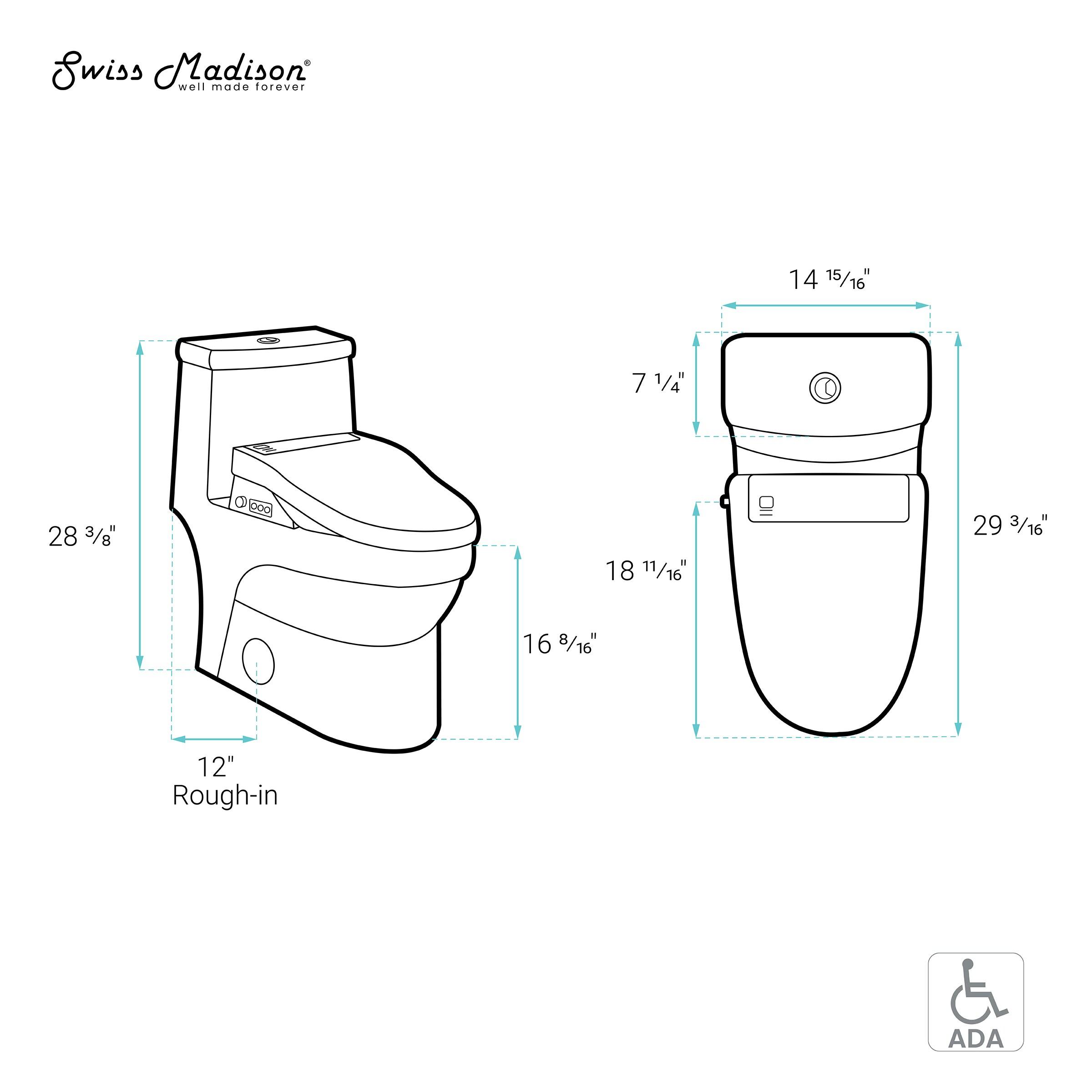 Virage One-Piece Toilet with Vivante Smart Seat 1.1/1.6 gpf