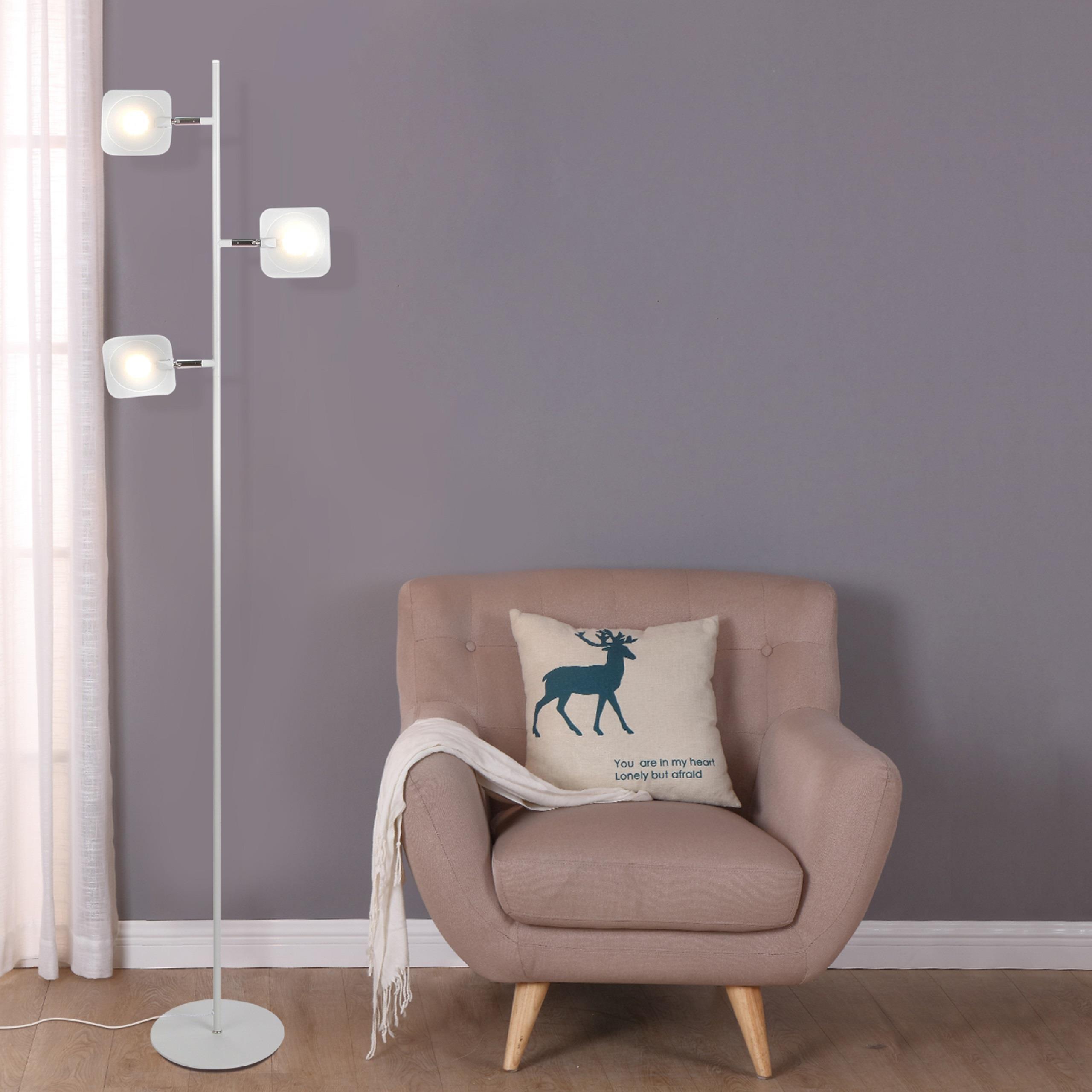Brightech Tree Modern Dimmable (Includes LED Light Bulb) Tree Floor Lamp Matte White