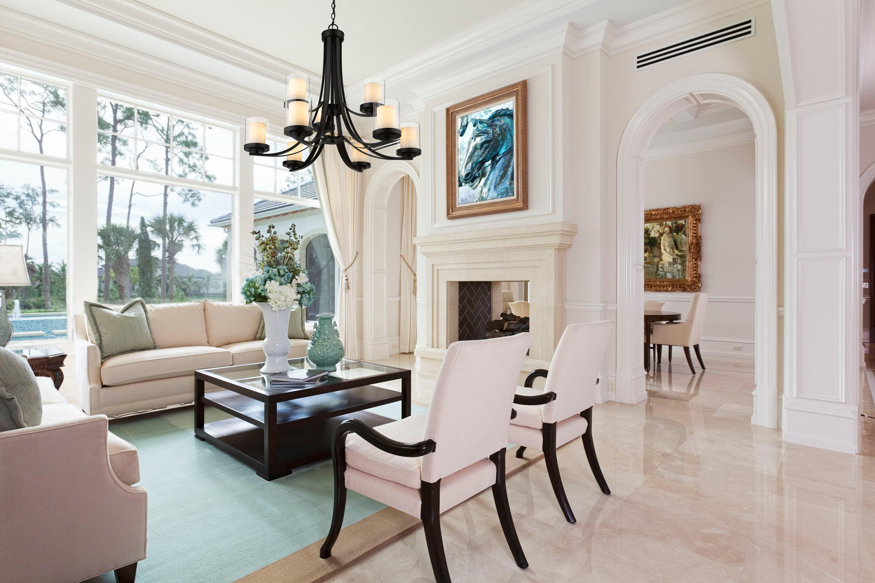 Z-Lite Willow 9 - Light Chandelier in  Matte Black